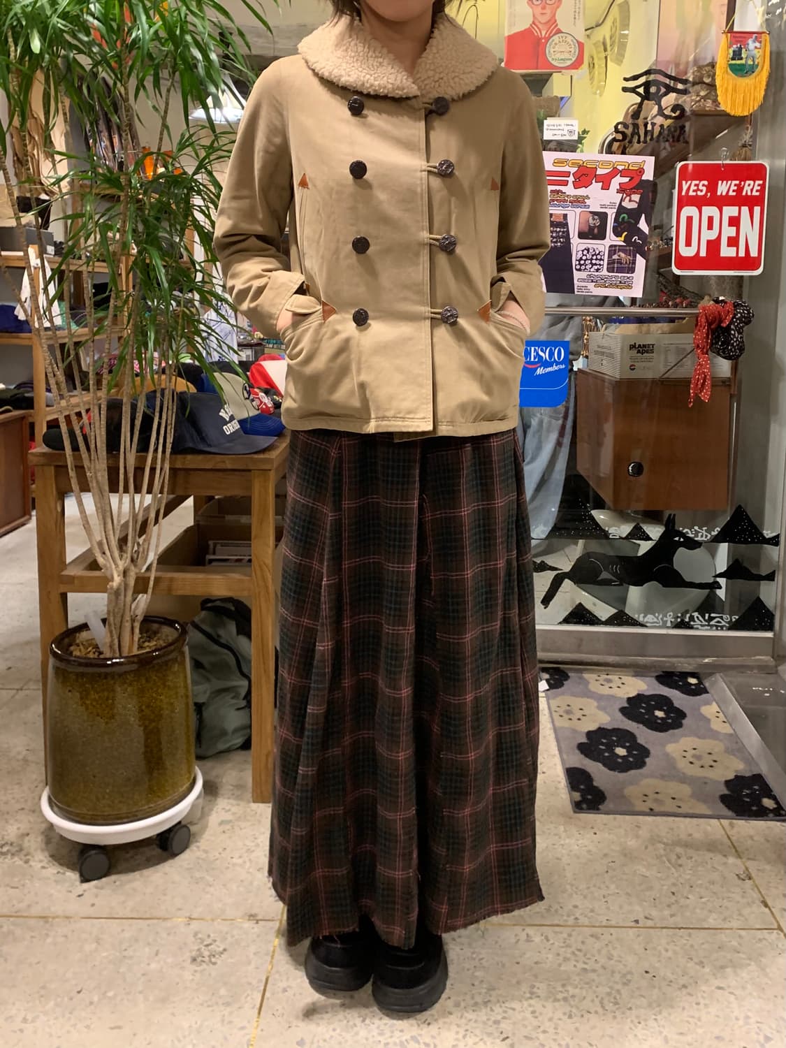 빔즈보이 보아 피코트 베이지 자켓 상품이미지2