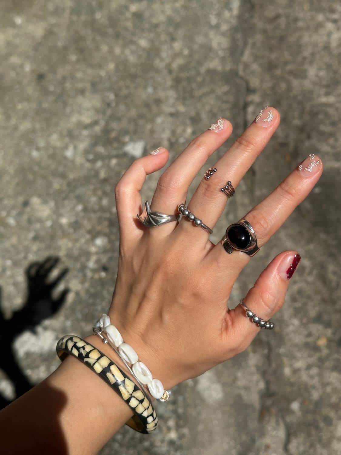 Vintage onyx 925silver ring🐧🐦‍🔥🦚 상품이미지3