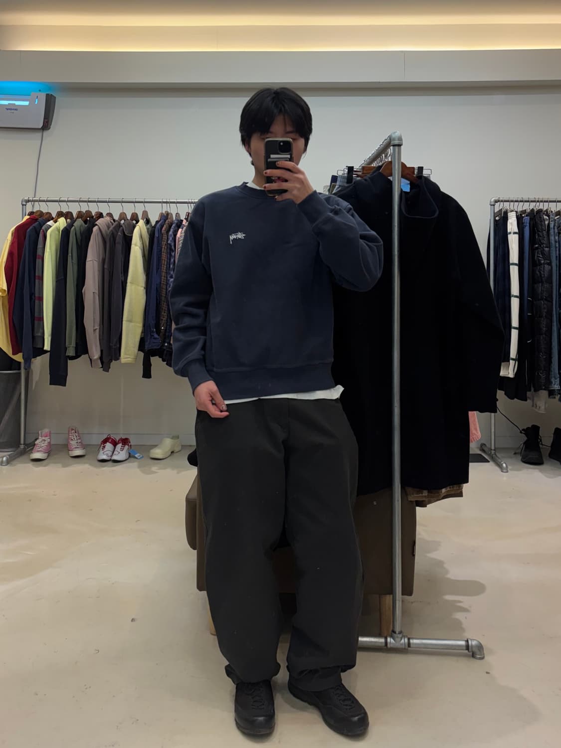 스투시 베이직 로고 자수 맨투맨 상품이미지7