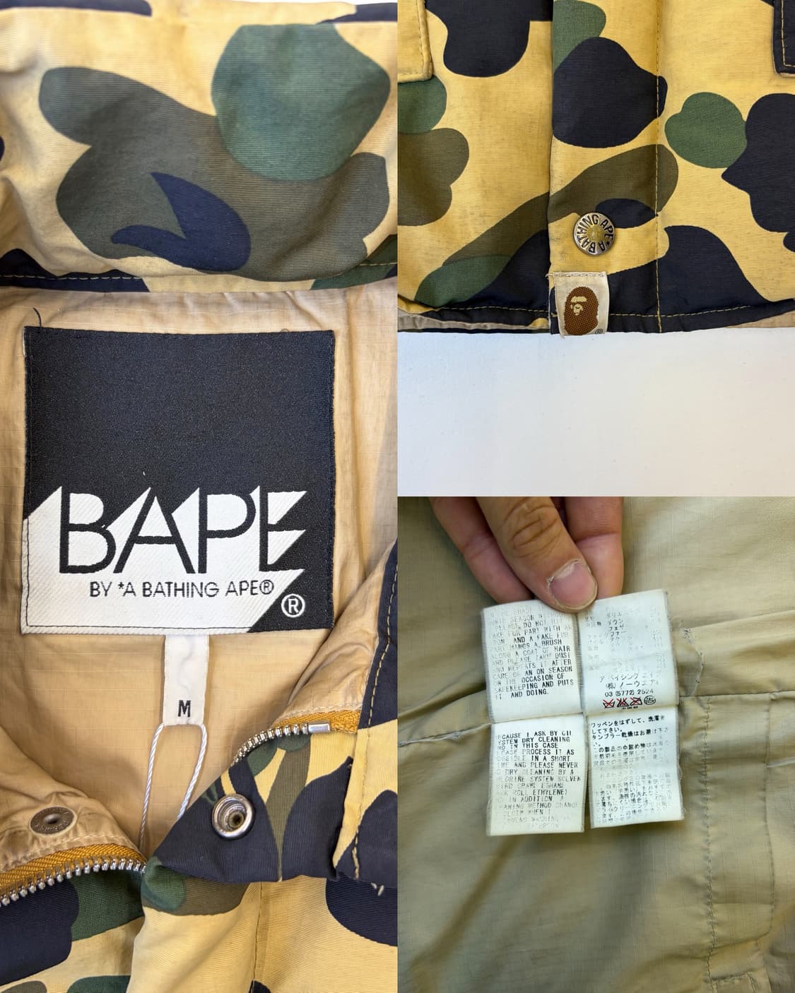 베이프 2000s OG 1st 카모 다운 자켓 상품이미지7