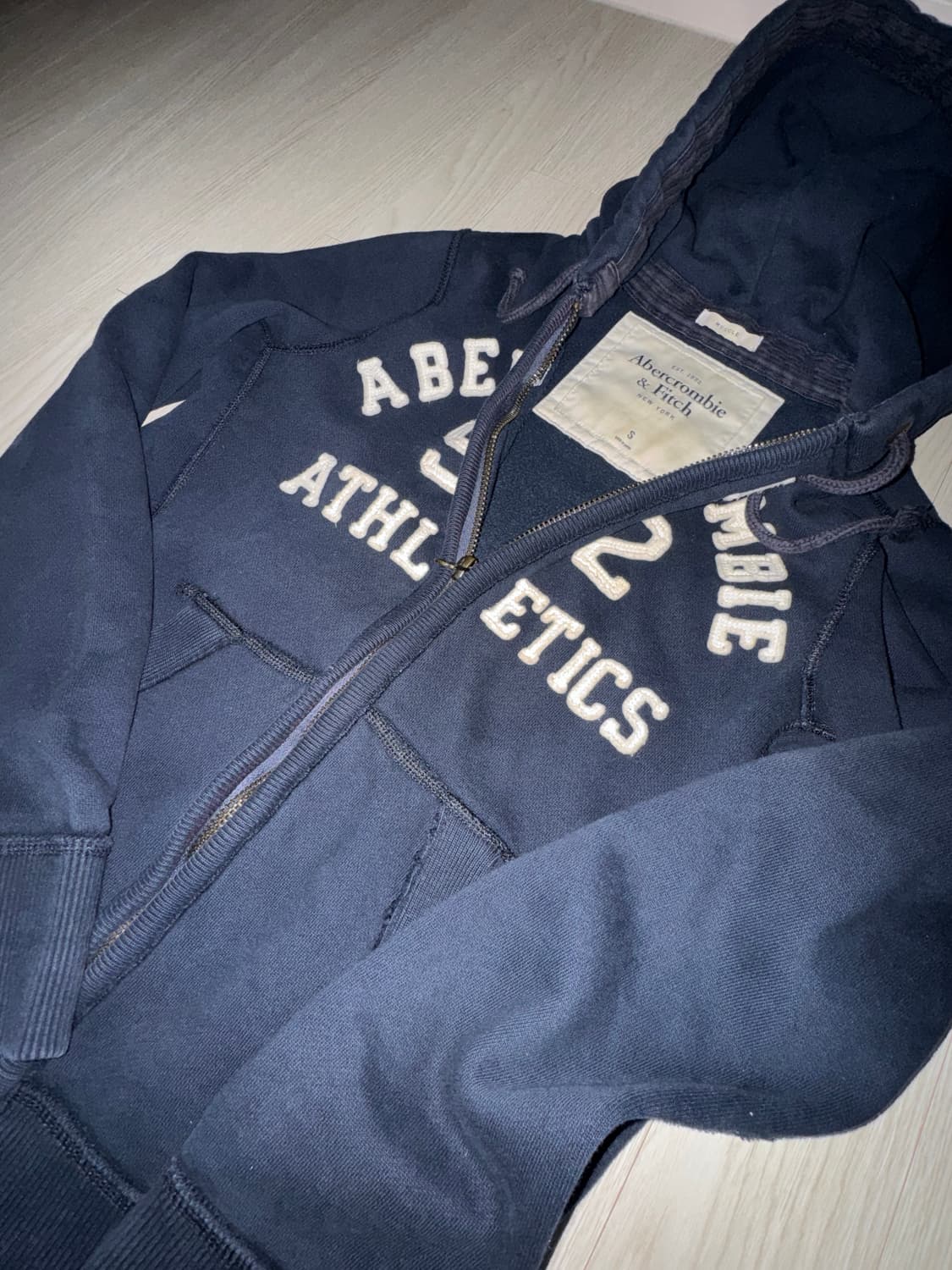 아베크롬비 후드집업 s 네이비 상품이미지3