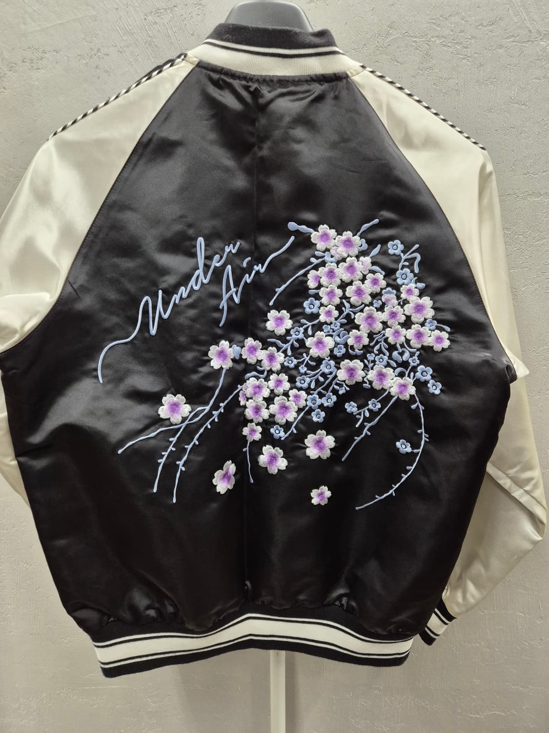 언더에어 블랙 플라워 자수 스카잔 S 상품이미지6