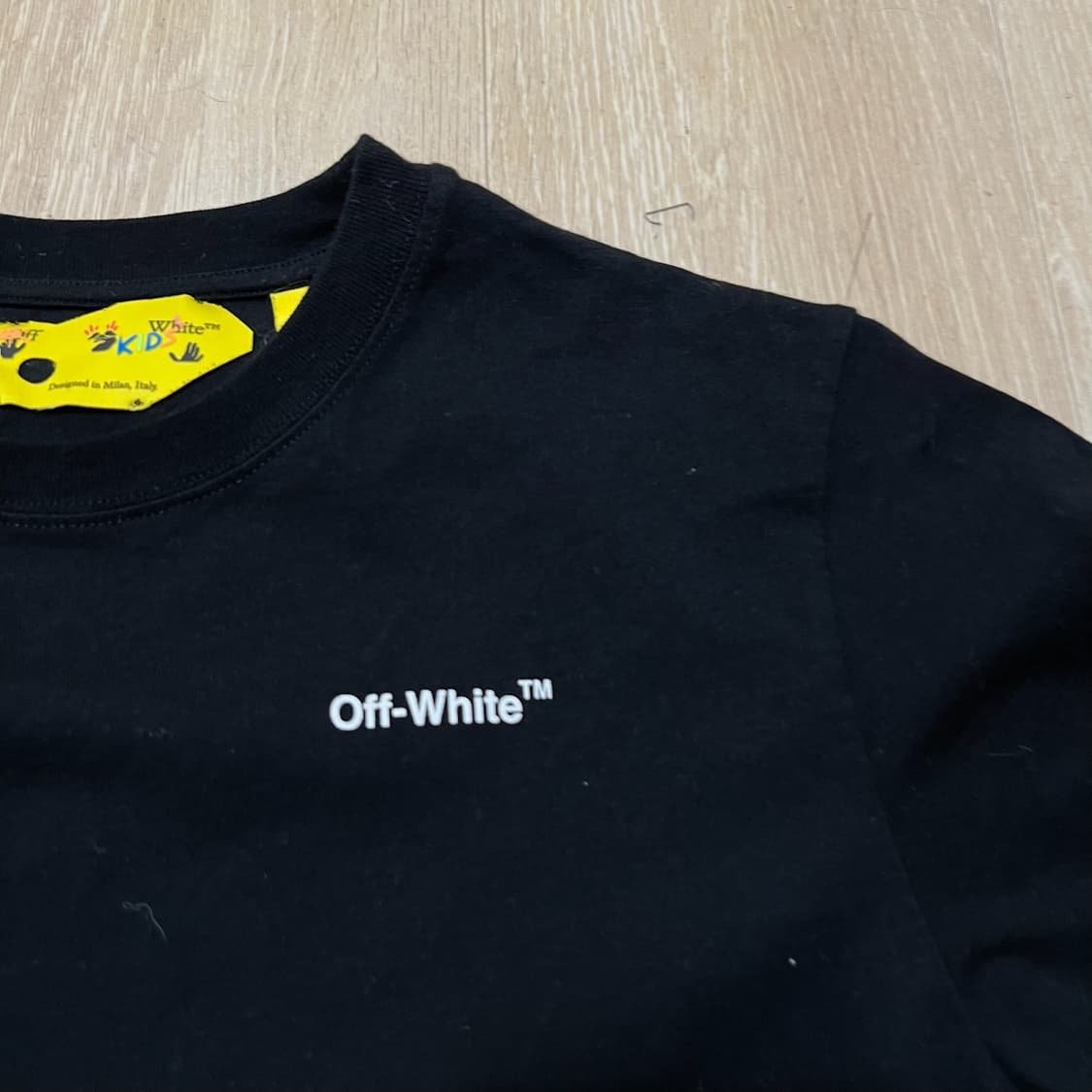 오프화이트 키즈 로고 라운드 반팔티 10사이즈  상품이미지3