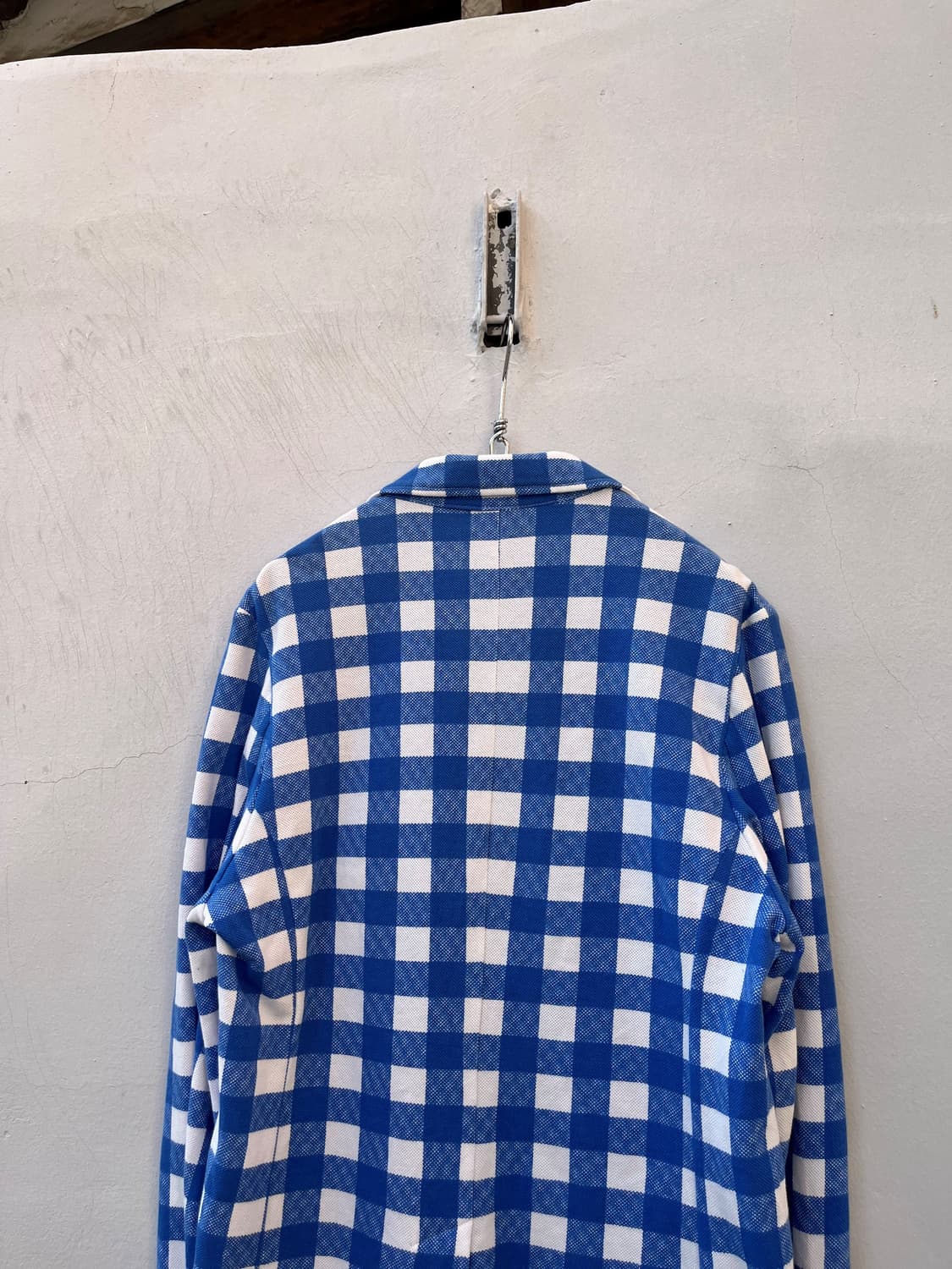 Vintage (maede in japan) 체크패턴 코튼 블레이저 상품이미지4