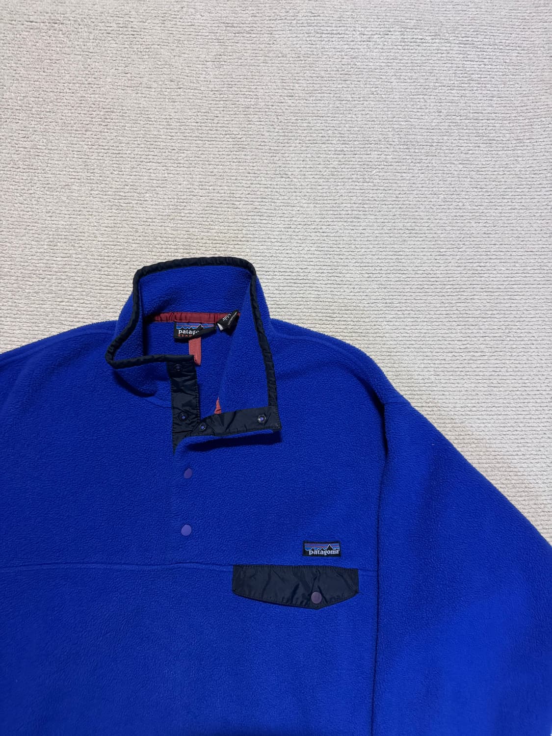 90s USA Patagonia Synchilla Snap-T 블루 L 상품이미지1