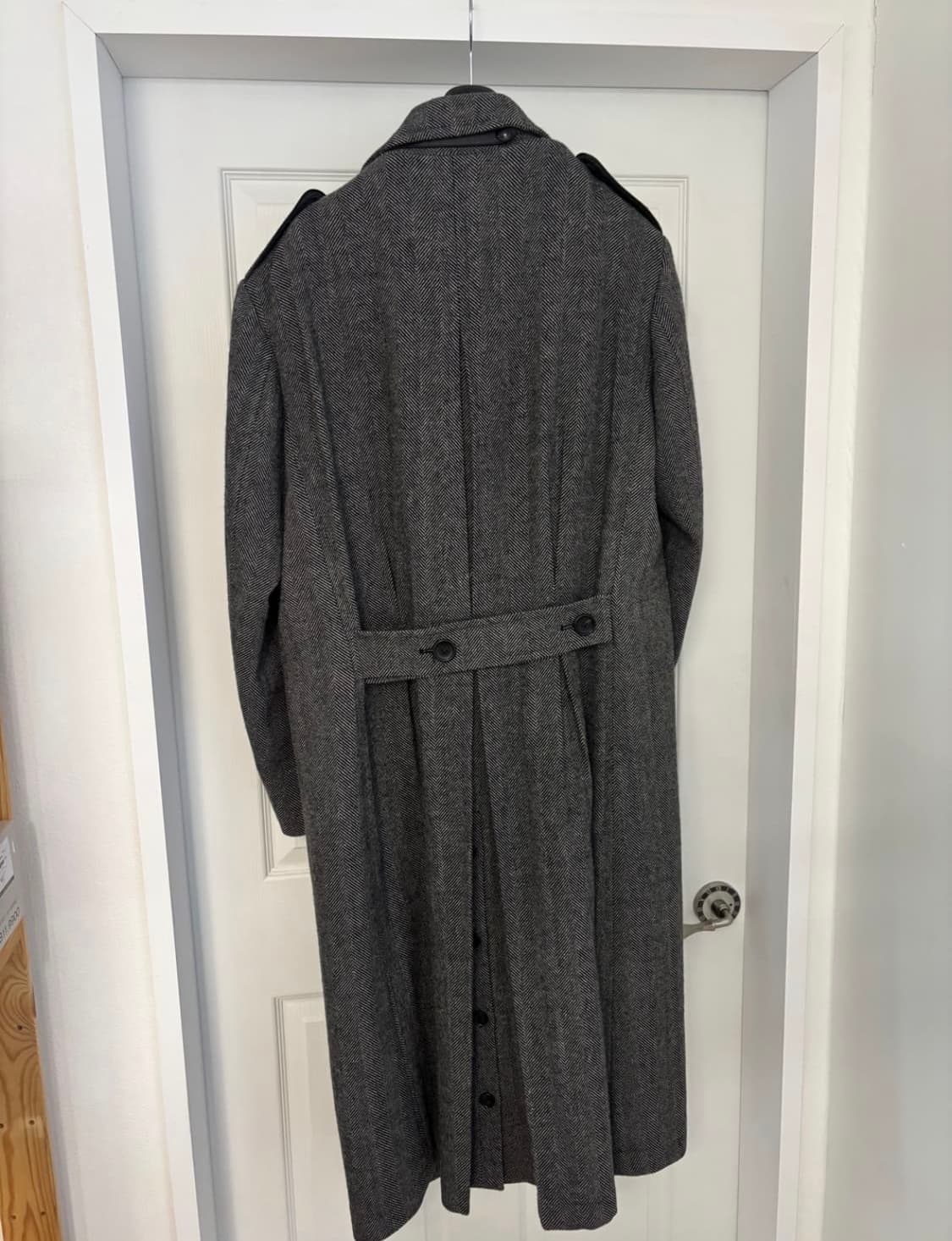 피크드 라펠 밀리터리 헤링본 코트 / 54 ( 2xl 110 ) 상품이미지2