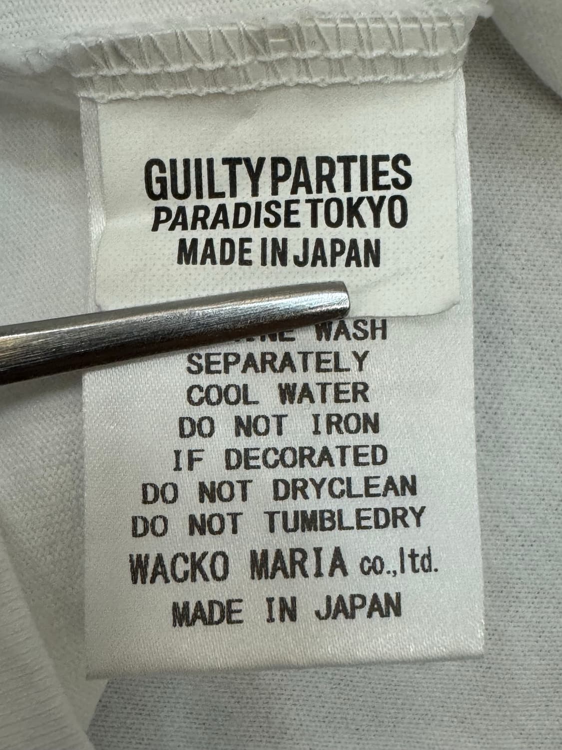 [XL] 와코마리아 마리아 프린트 반팔 티셔츠 화이트  상품이미지7