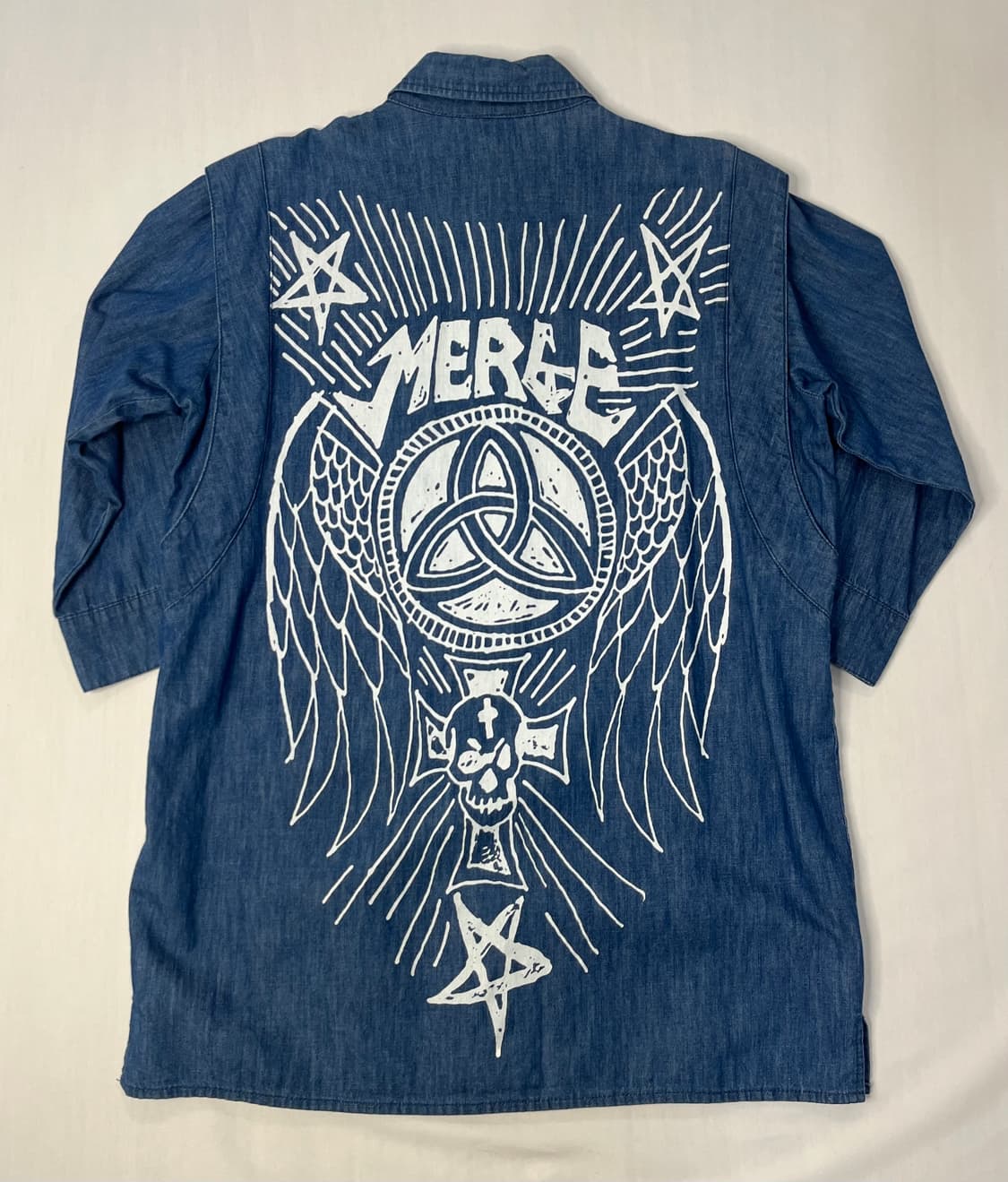 톰보이 데님 롱 셔츠 상품이미지1