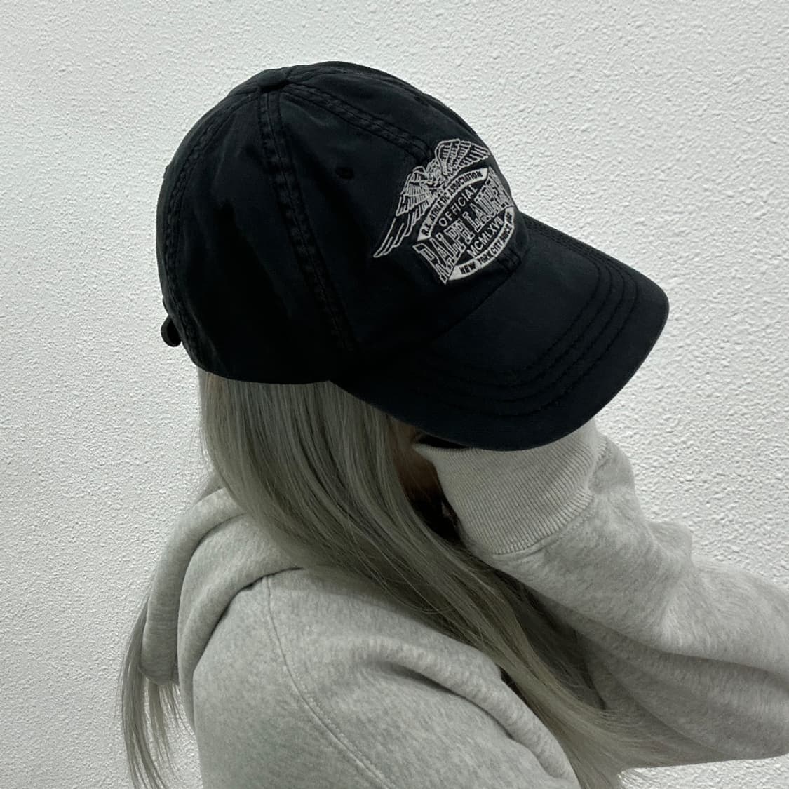 폴로 랄프로렌 90's 빈티지 블랙 볼캡 상품이미지2