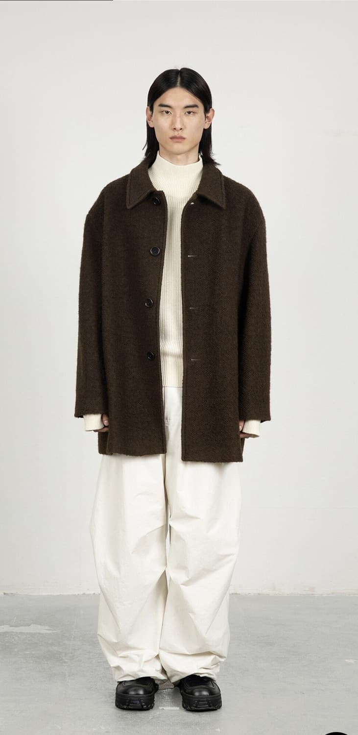 아모멘토 울 하프 싱글코트 상품이미지1