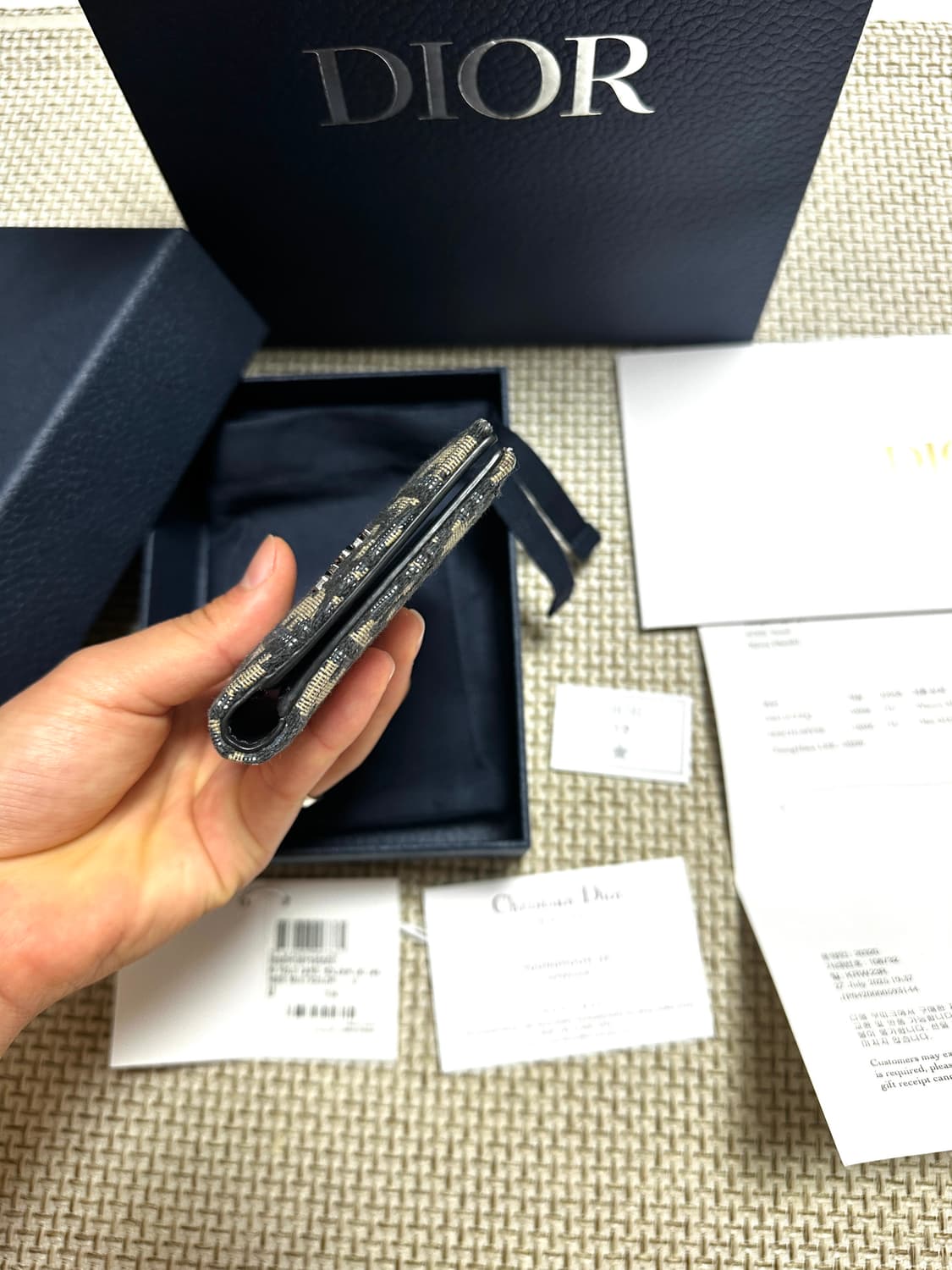 [OS/새상품급] 백화점판 25ss 디올 오블리크 오거나이저 풀구성 상품이미지6