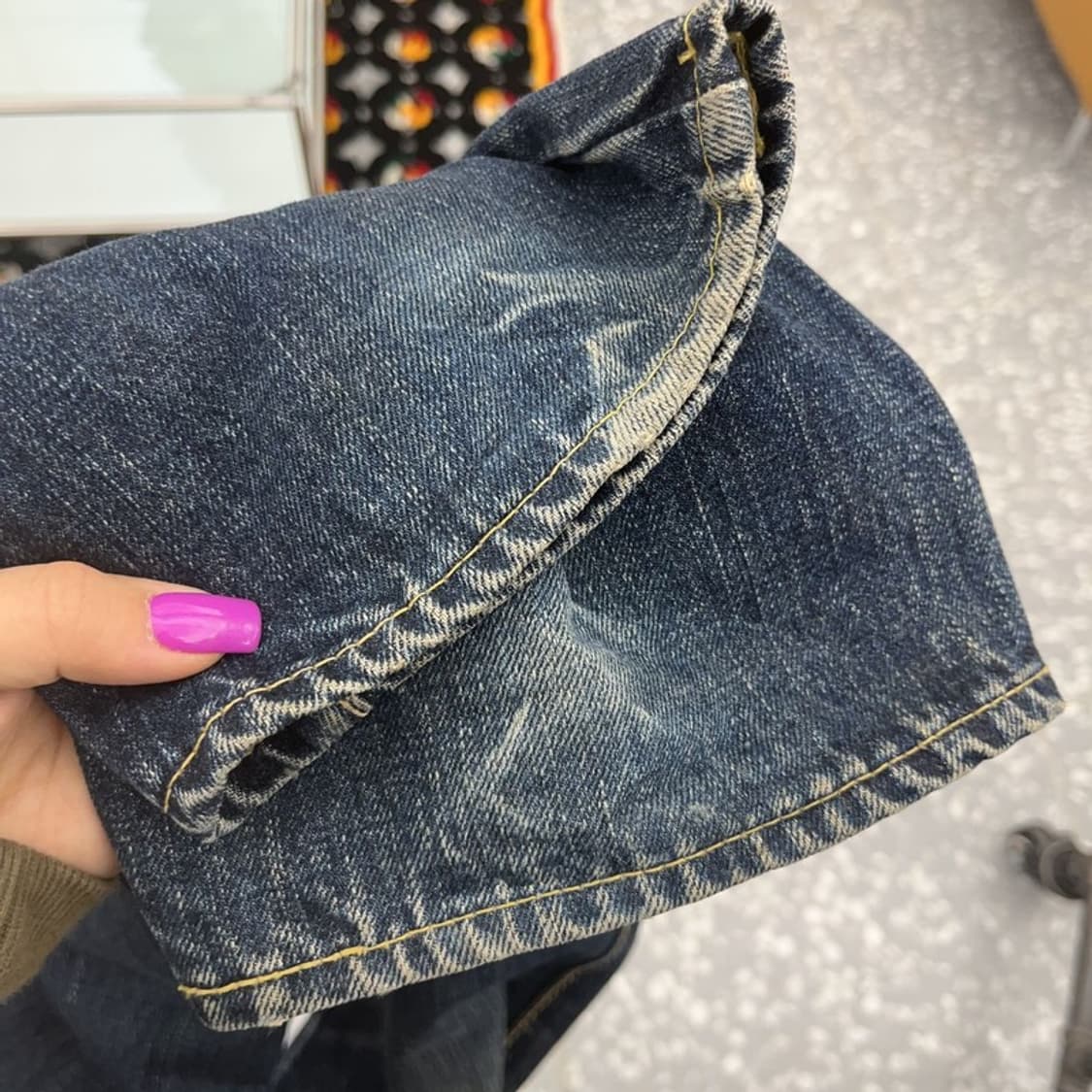 리바이스 505 빈티지 레트로 워싱 데님 팬츠 32인치 C06907 상품이미지7