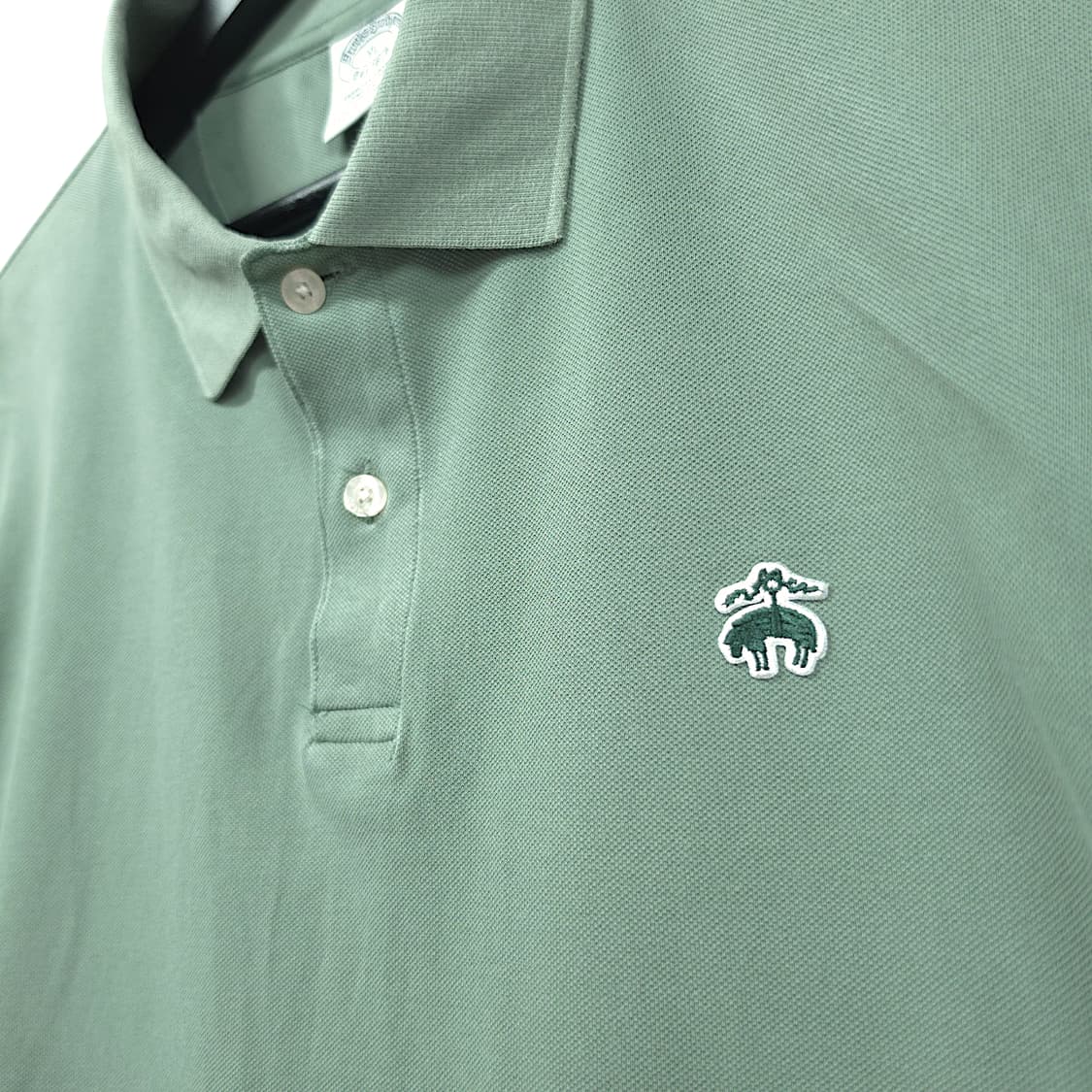 [XL] 브룩스브라더스 그린 수피마코튼 PK 반팔 카라티셔츠 상품이미지4