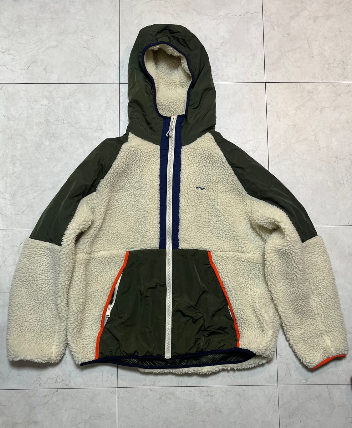 자라 Zara dnwr 블록 컬러 플리스 후드 집업 자켓 L 상품이미지1