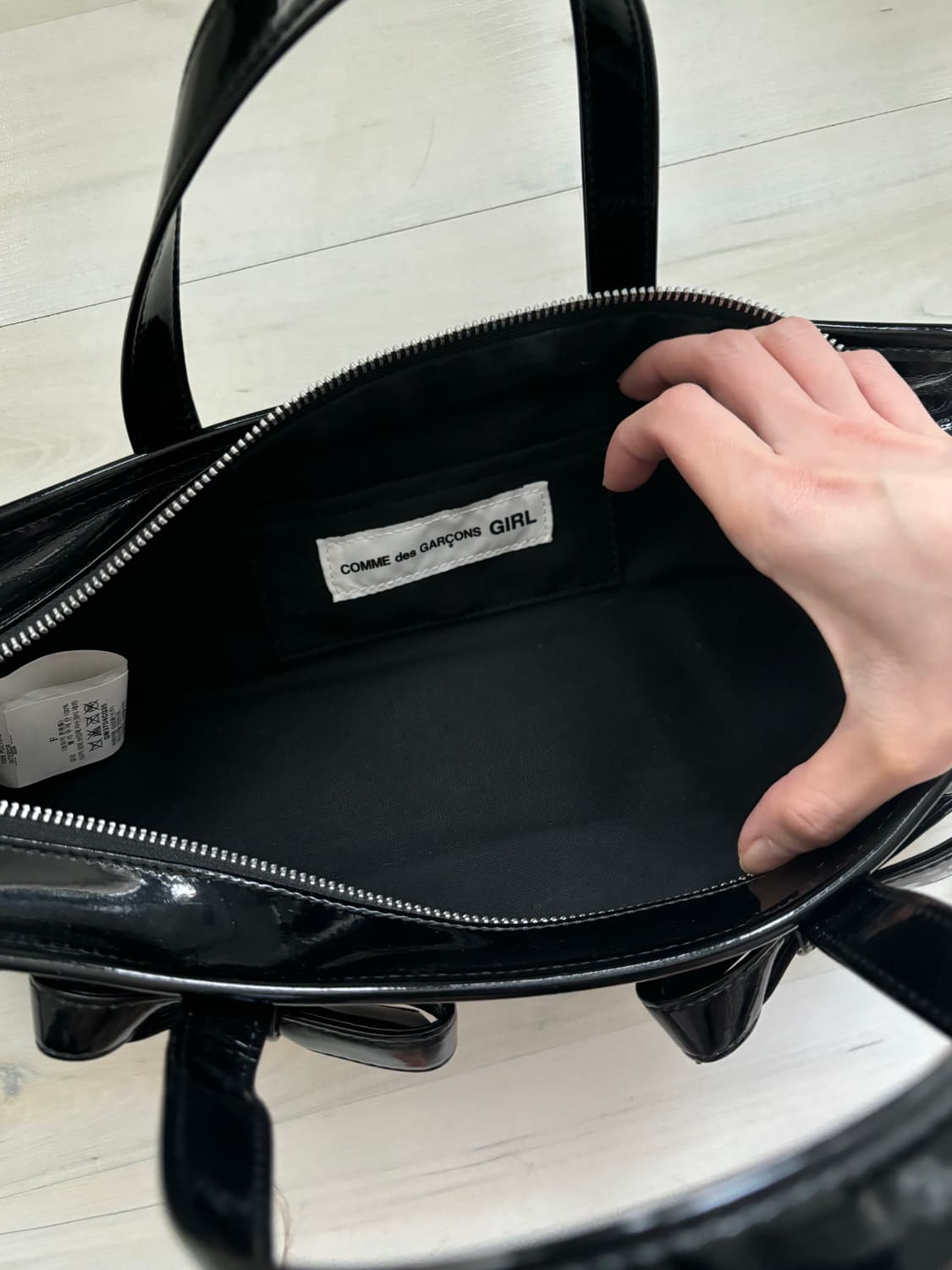 꼼데가르송걸 리본 플루트백 상품이미지5