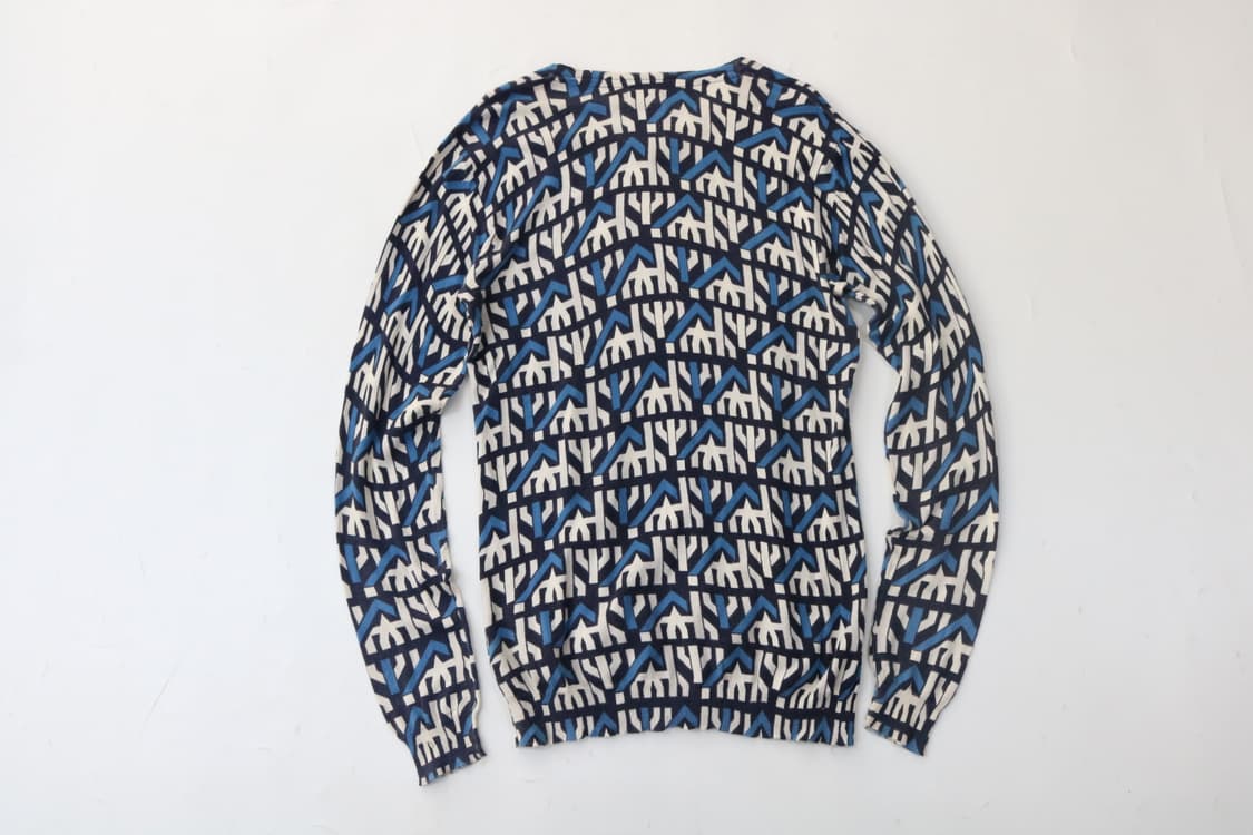 Vintage 55 빈티지 55 기하학 패턴 코튼 니트 스웨터 (L) 상품이미지7