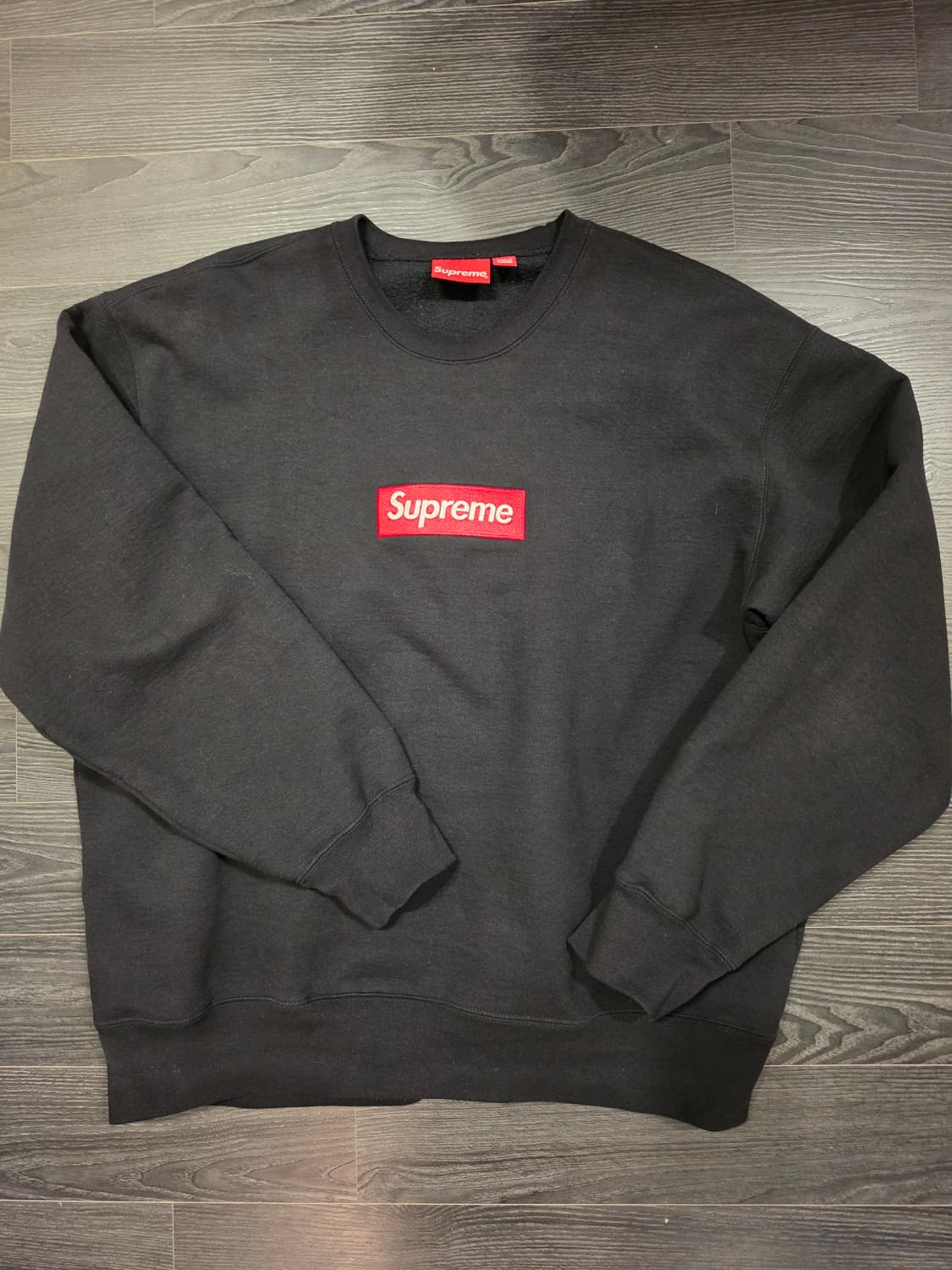 슈프림 박스로고 크루넥 블랙 XL 상품이미지1