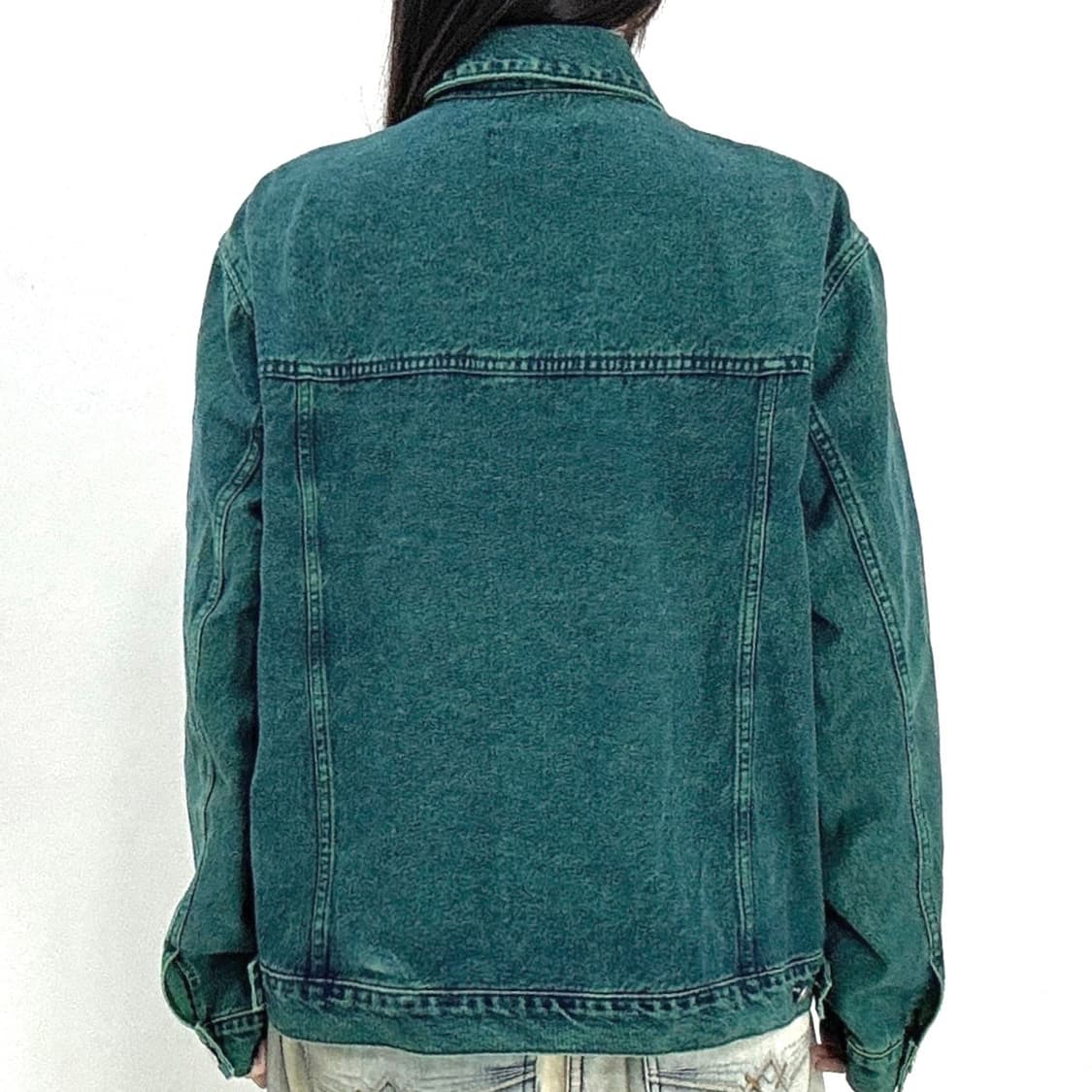 Vtg 그린 데님자켓 상품이미지5