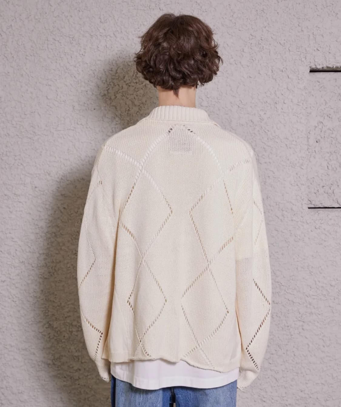 마틴플랜 다이아 펀치 가디건 아이보리 L 상품이미지2