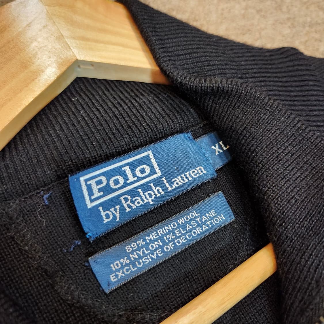 폴로랄프로렌 00s 헤비 메리노울 니트 집업 XL 상품이미지4
