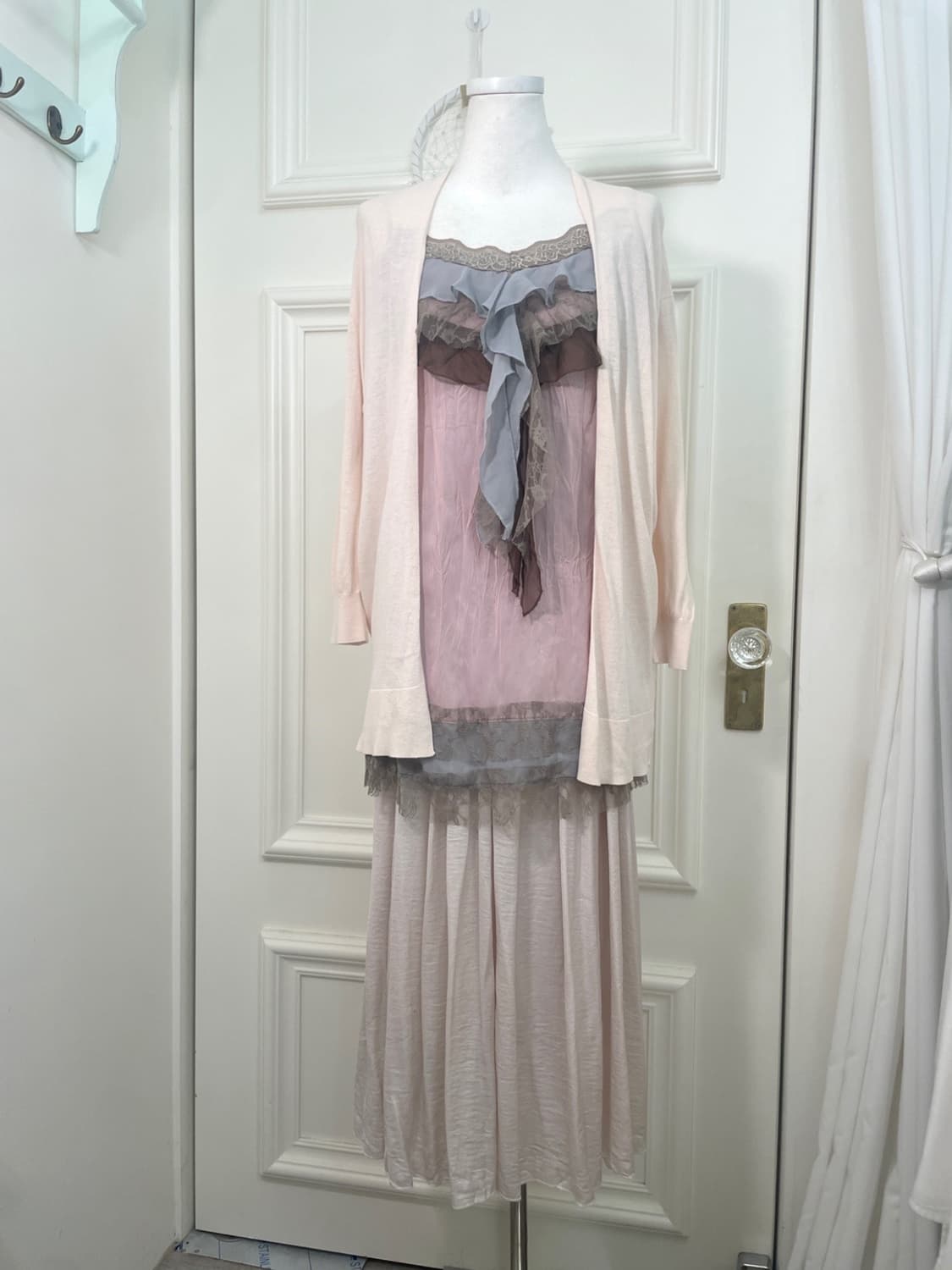 sheer pink fairy lace 3pcs set 상품이미지1