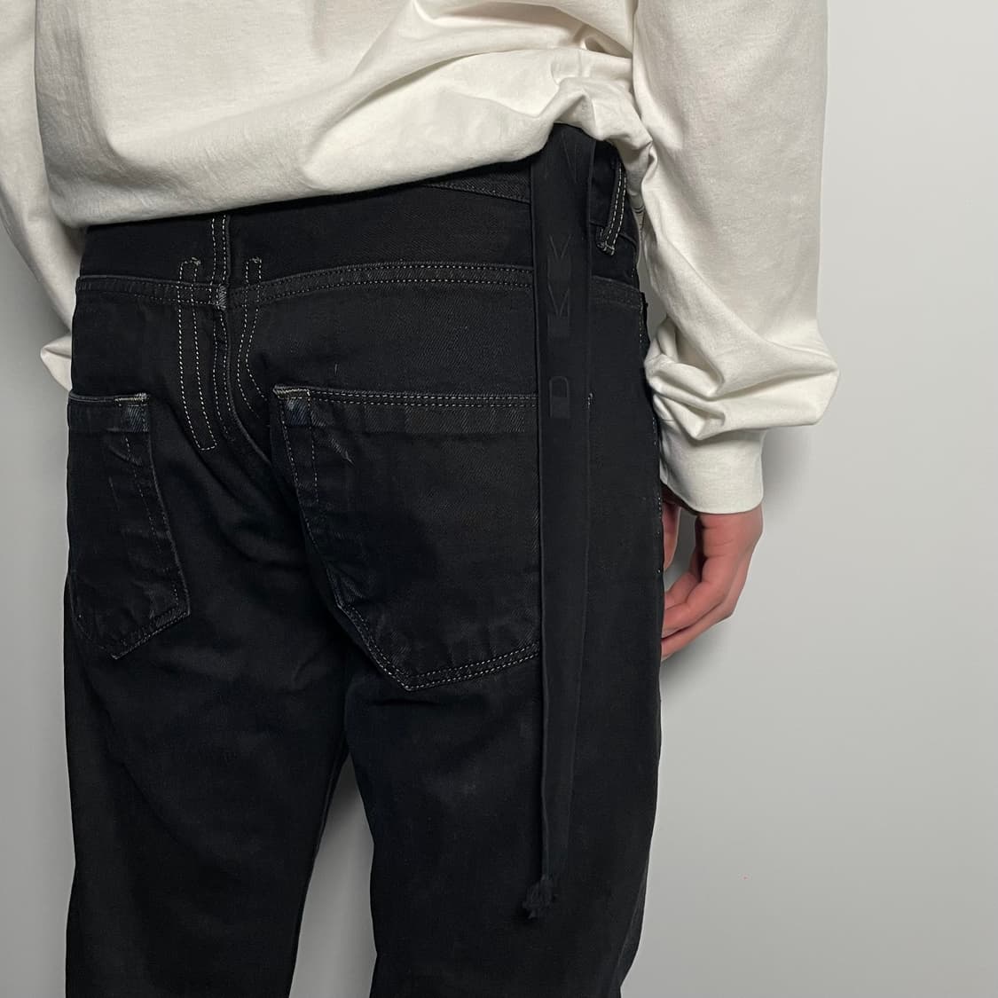 릭오웬스 콜랩스 데님 크롭진  (onp.34)   상품이미지5