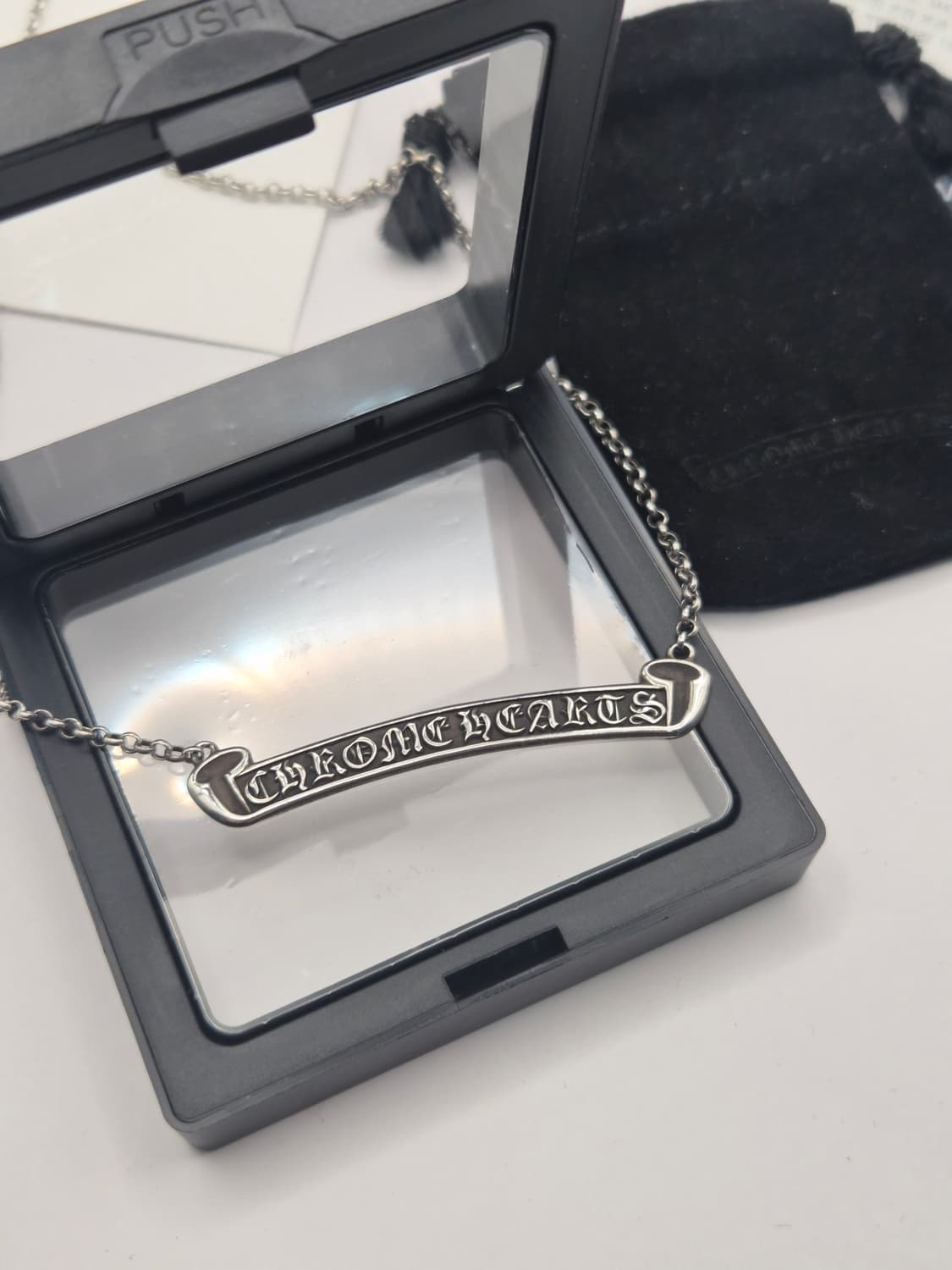 크롬하츠 스크롤라벨 롤체인 목걸이->세이프티핀 20인치 목걸이로 교환 상품이미지2