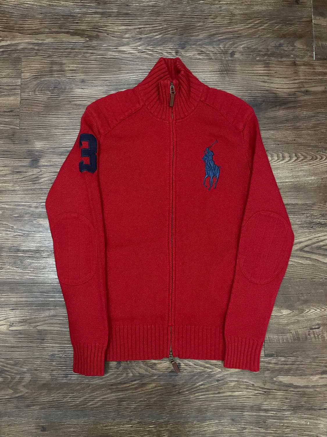 폴로 랄프로렌 빅포니 램스울 집업 자켓 레드 상품이미지3