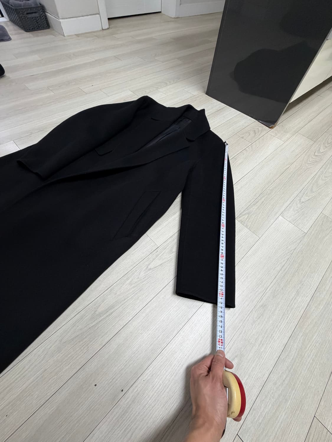 TIME 타임 블랙 건플랩 로브 코트  풀셋 상품이미지6