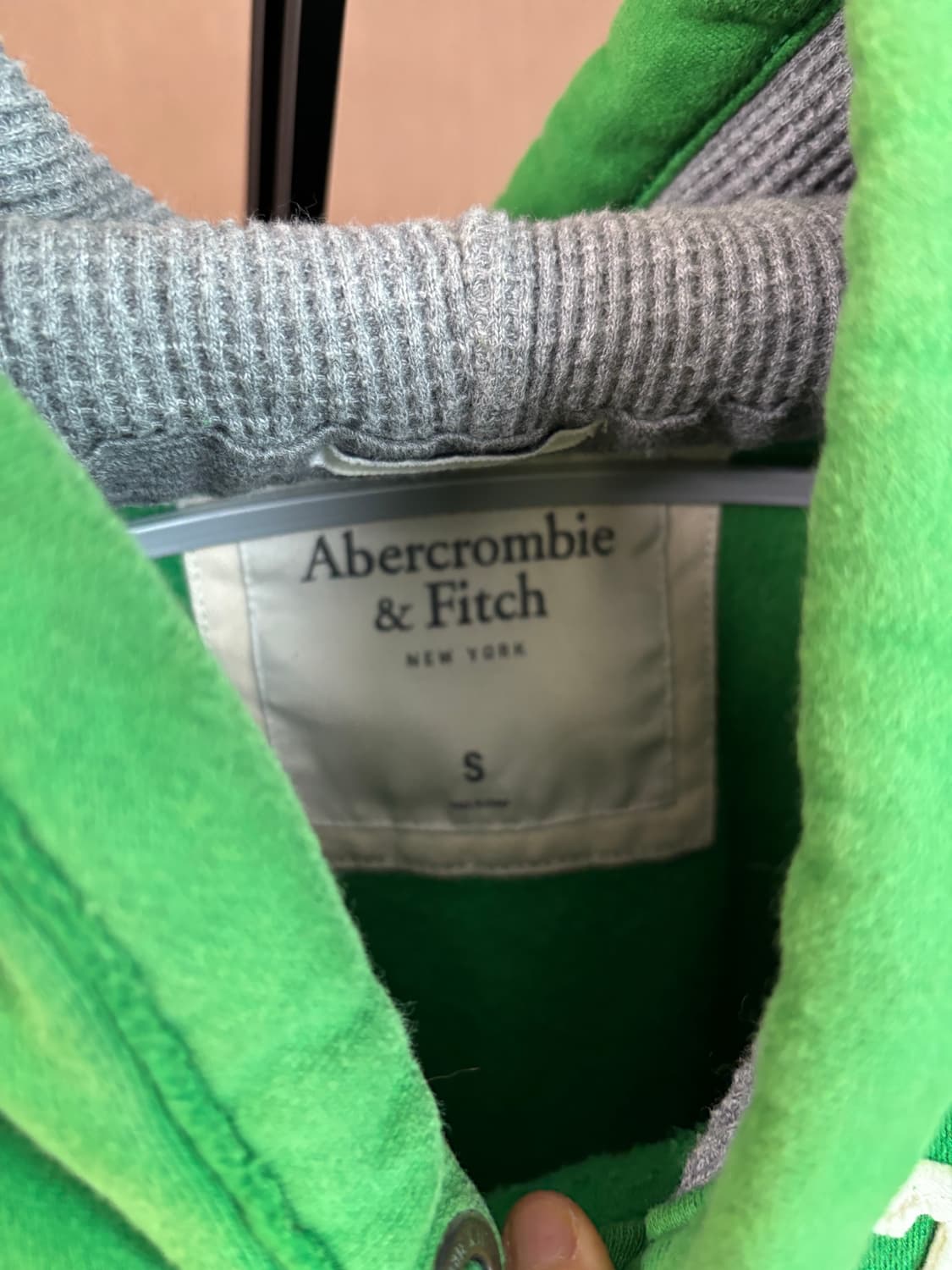 아베크롬비 앤 피치 그린 후드티 S 상품이미지4