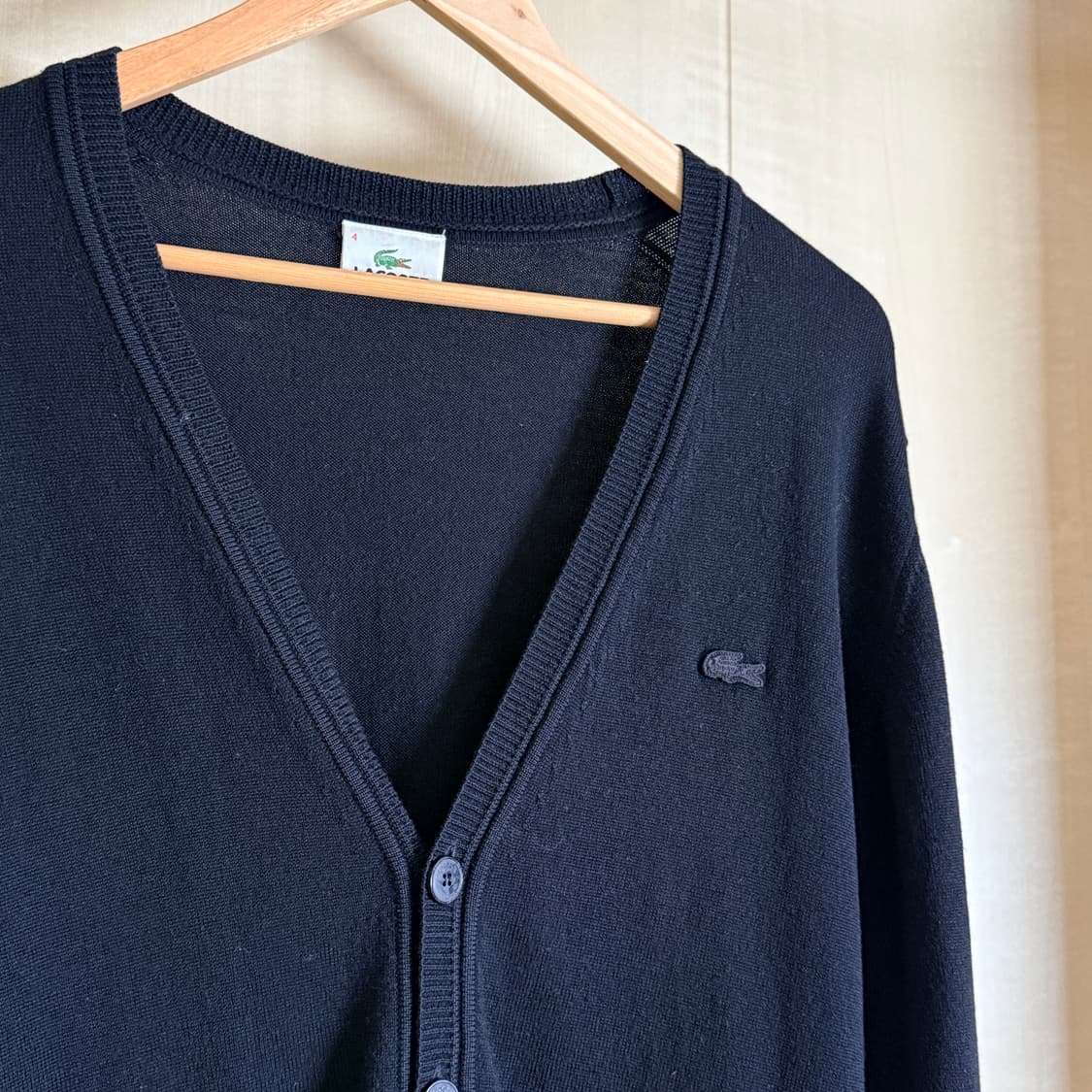 라코스테 메리노울 가디건 블랙 100 상품이미지3