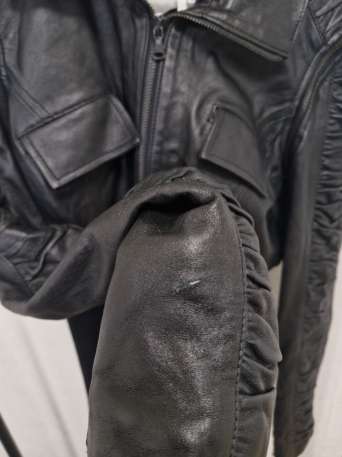 [40] 돌체앤가바나 2000s 하이브리드 레더 자켓 상품이미지9