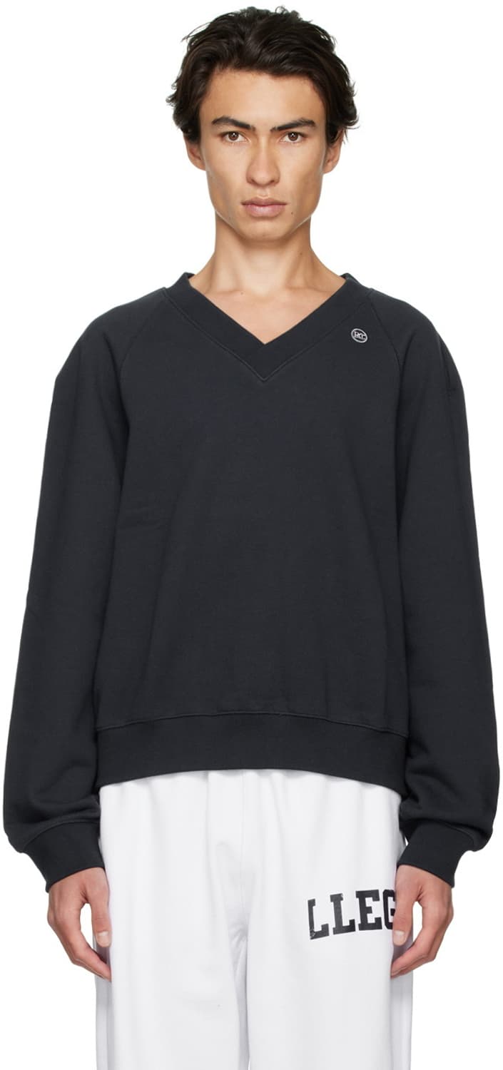 렉토 시그니처 로고 브이넥 맨투맨 스웻셔츠 후드티 상품이미지4