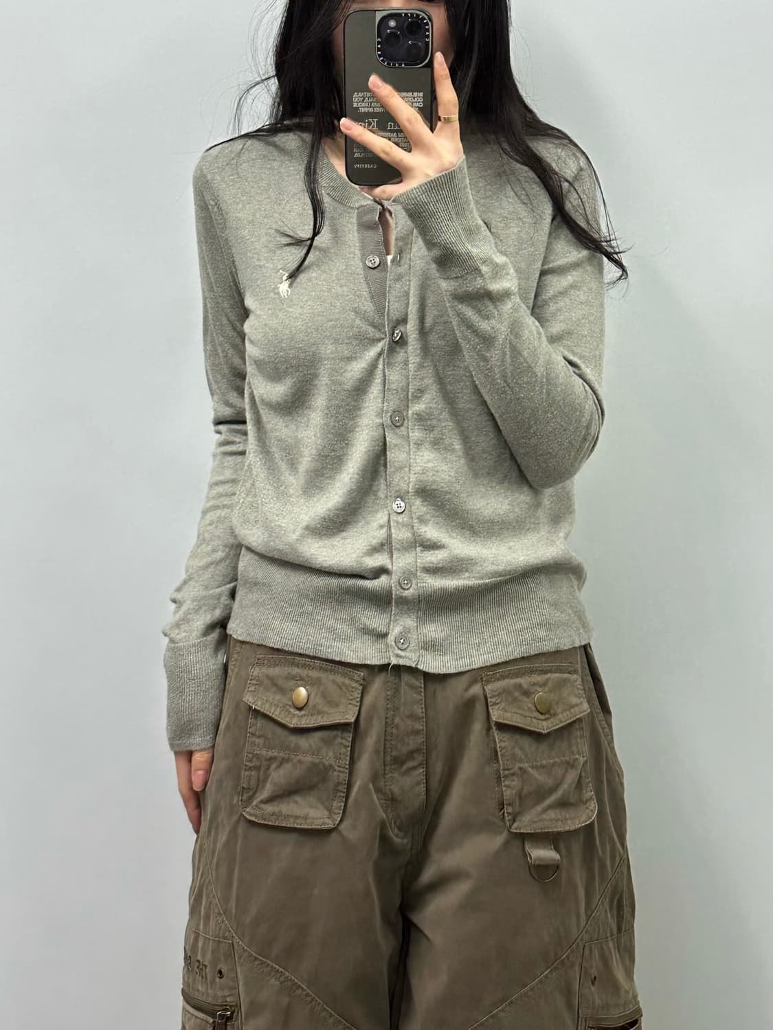 폴로 랄프로렌 피마코튼 그레이 니트 가디건 상품이미지1