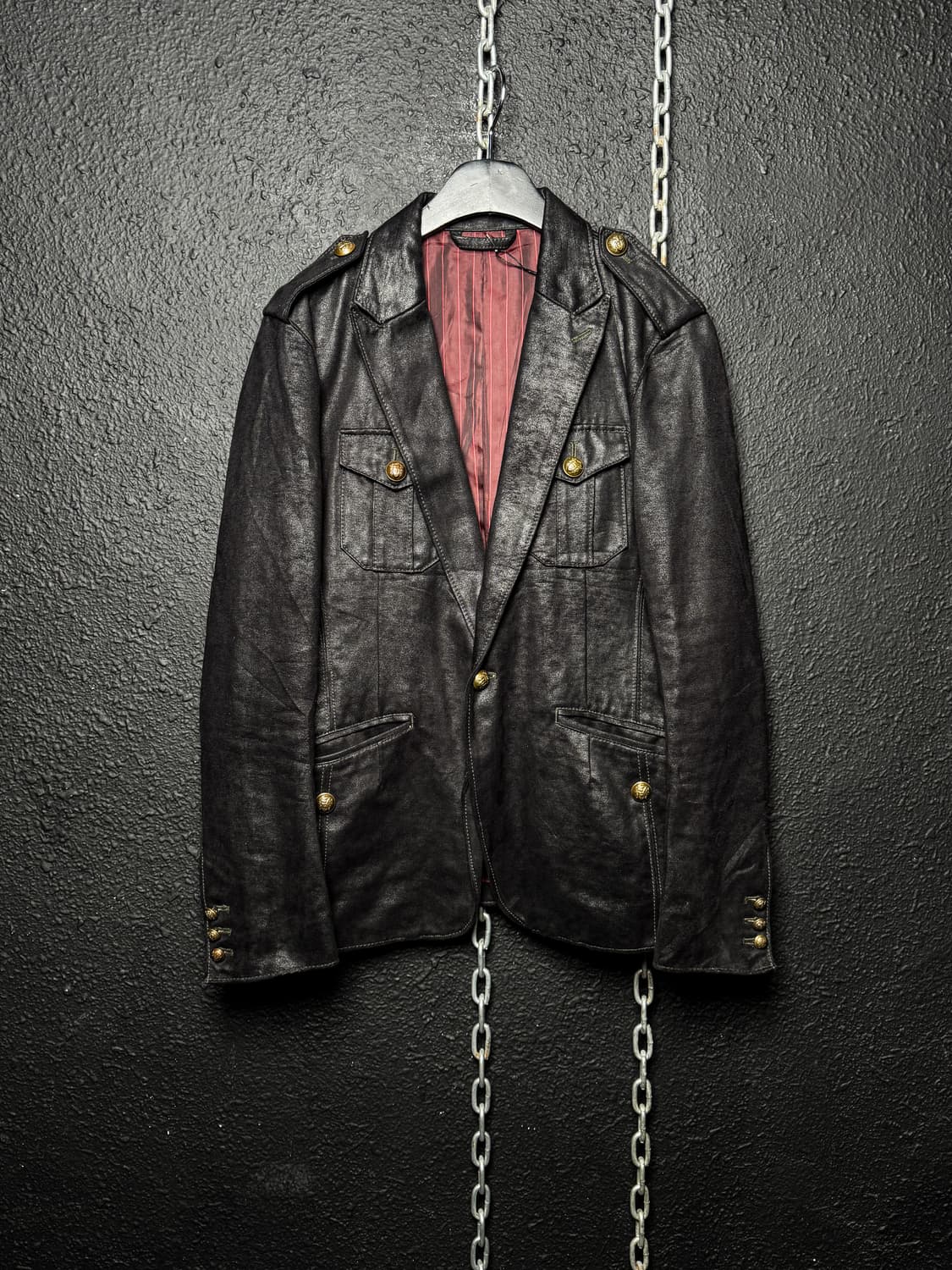 RATTLE TRAP – Black Matte Coated Blazer  상품이미지6