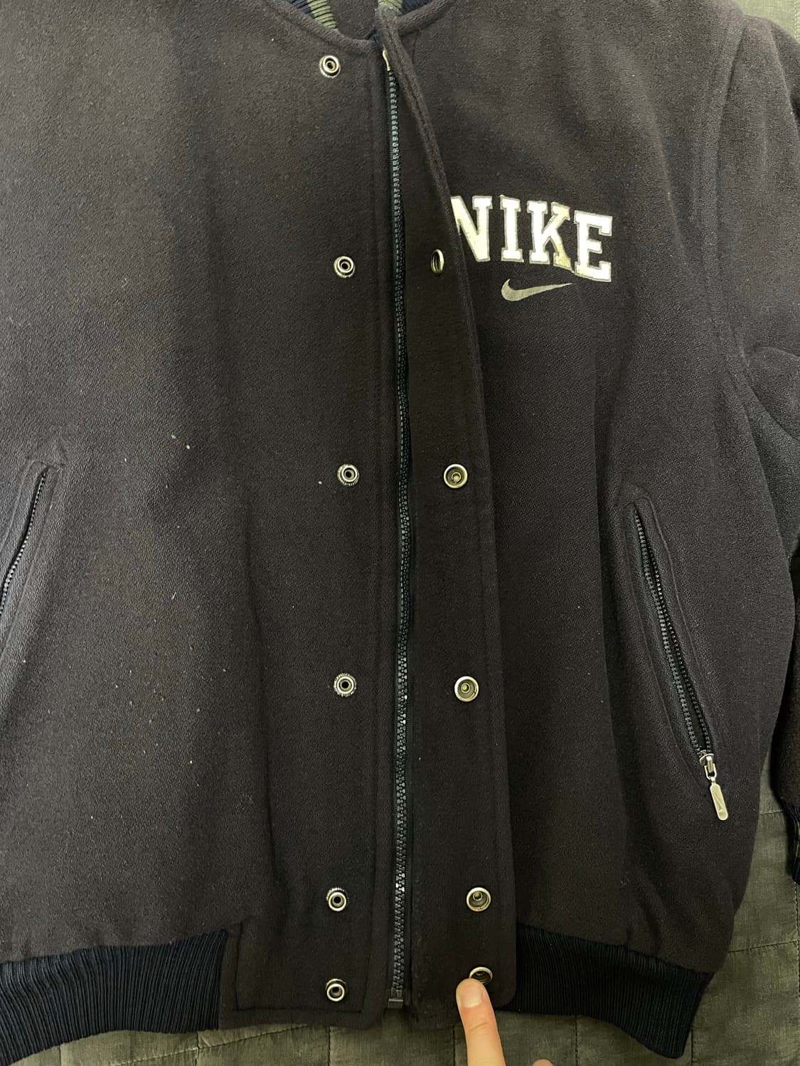 90s 나이키 울 바시티 빅 스우시 자켓 상품이미지7