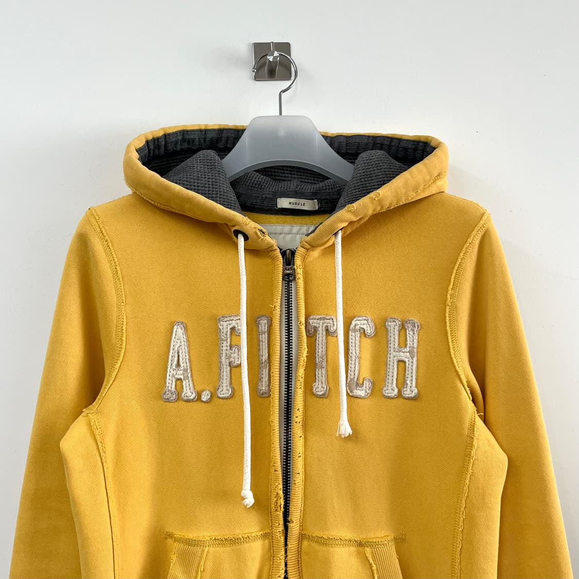 아베크롬비 자수로고 옐로우 후드집업 상품이미지4