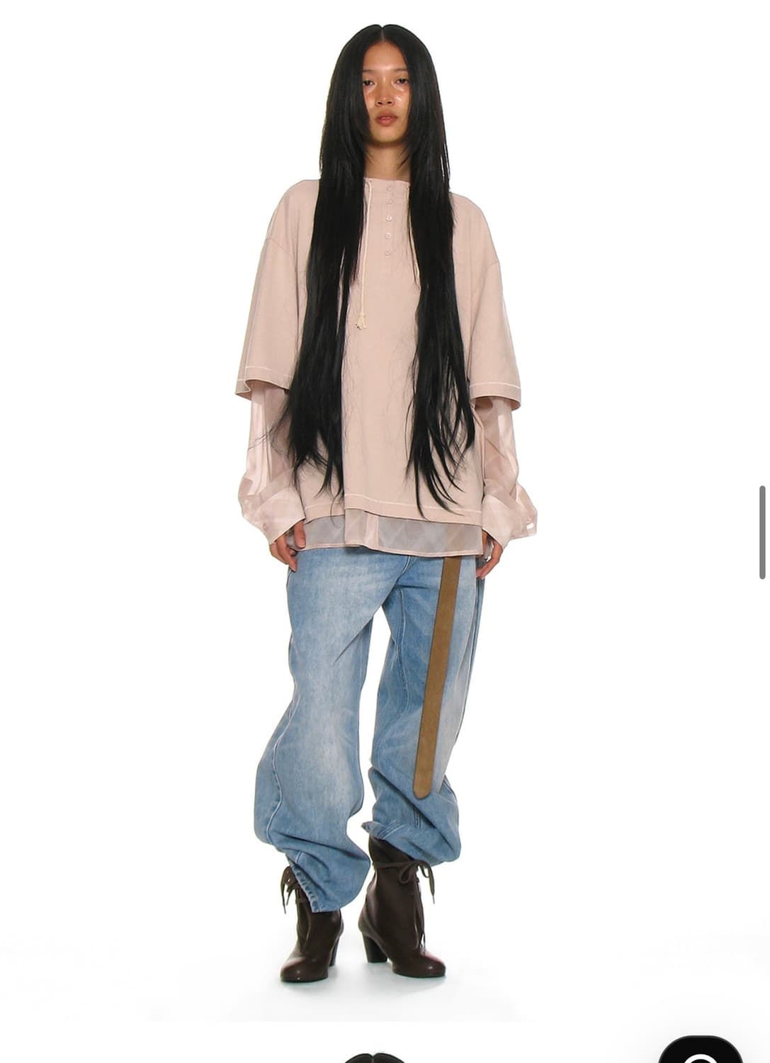 파르티멘토 우먼 헨리넥 레이어드 티 상품이미지1