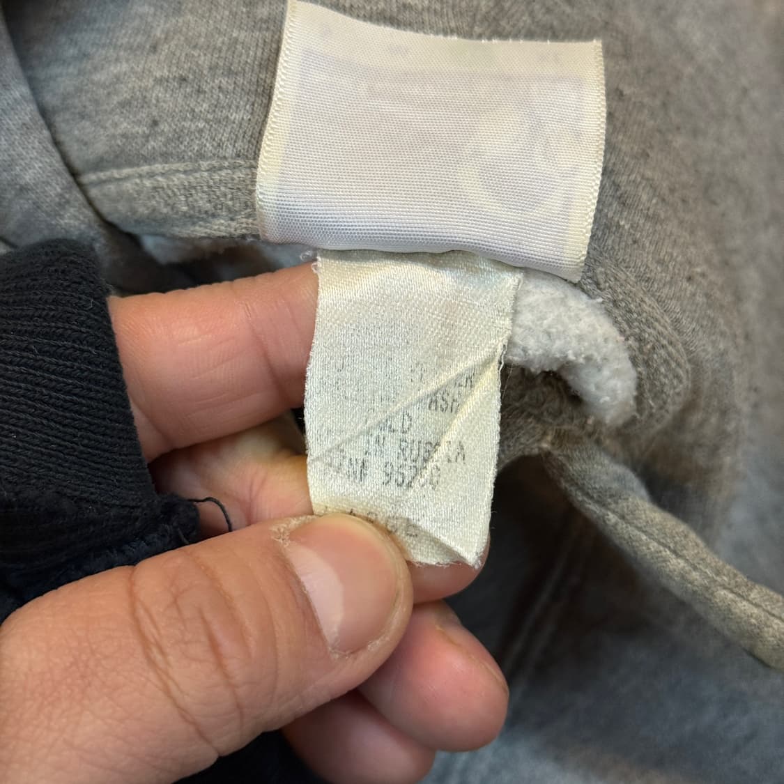 90S 엑스라지 멜란지 후드티 러시아 생산 상품이미지7