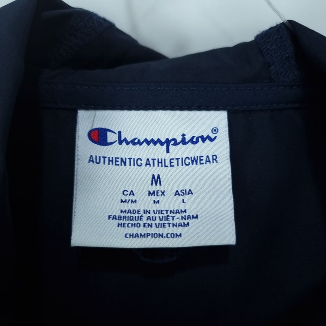 [챔피온] 로고 자수 후드 아노락 바람막이 네이비 M18410 상품이미지8