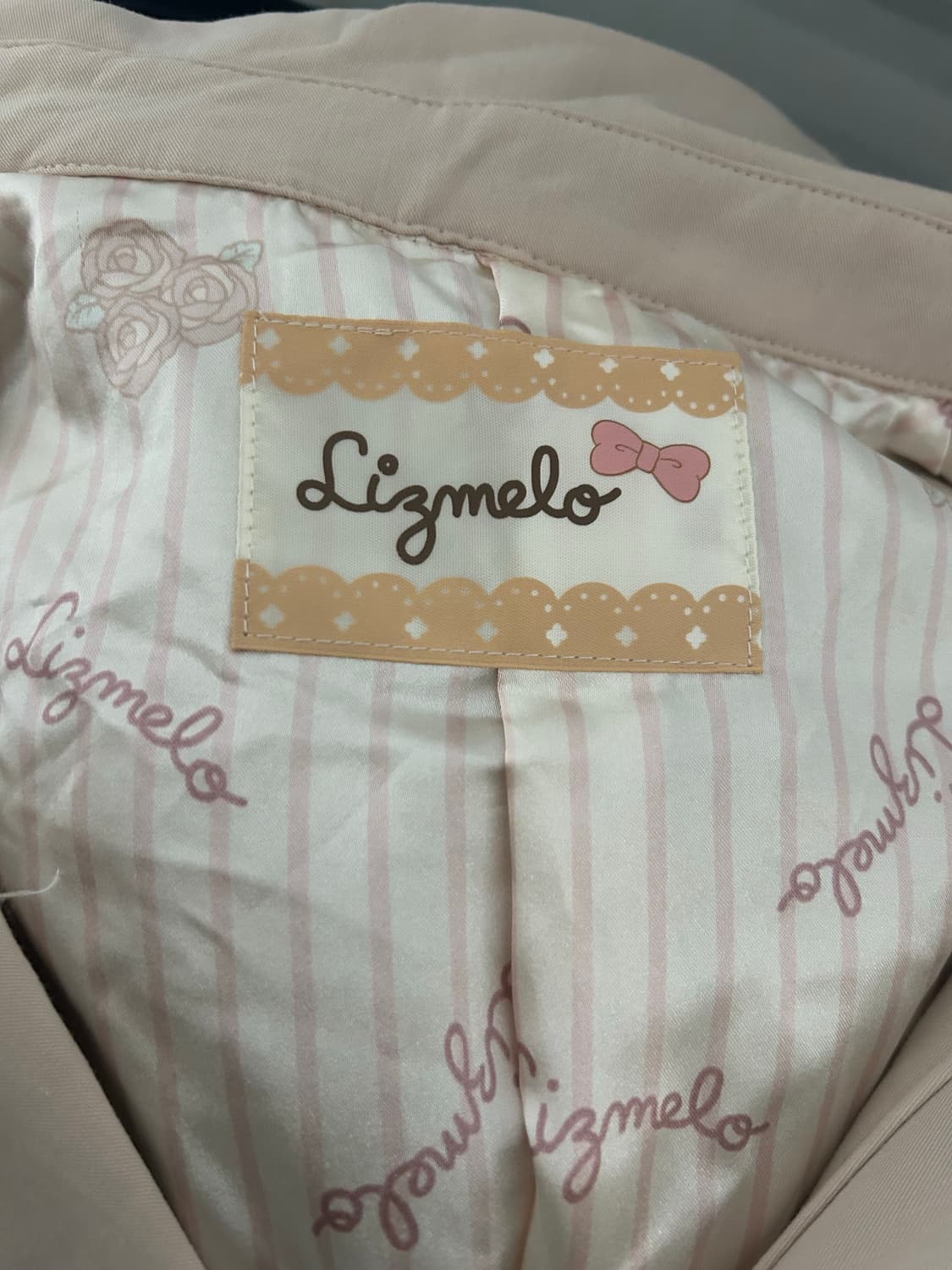 리즈멜로 리본 트렌치코트 히메갸루 상품이미지4