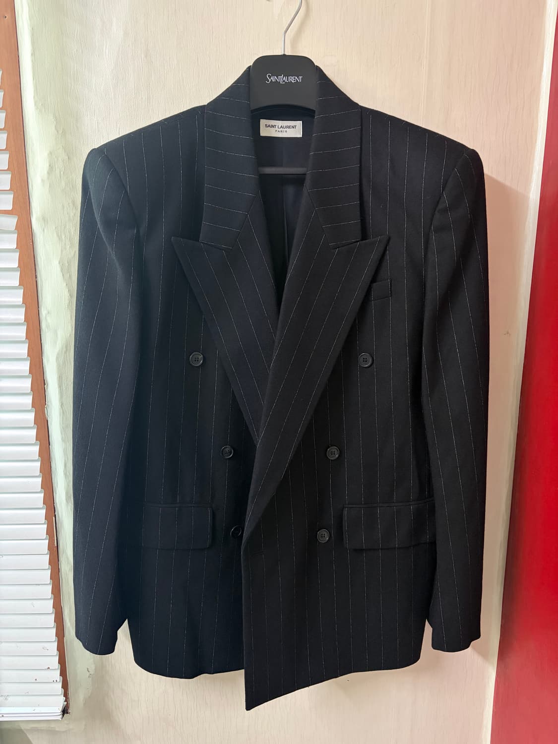 생로랑 / 핀스트라이프 더블 자켓 / 50 상품이미지5