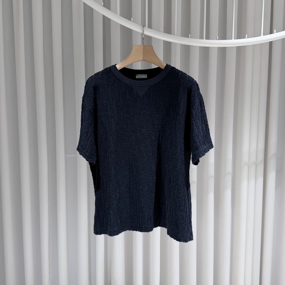 (A+/L) / 디올 오블리크 테리코튼 반팔 네이비 상품이미지1