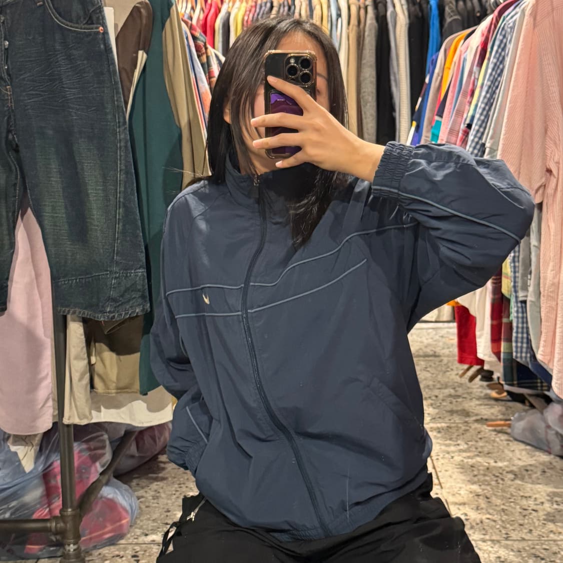 NIKE 90s 나이키 백 레드 스우시 바람막이 상품이미지4