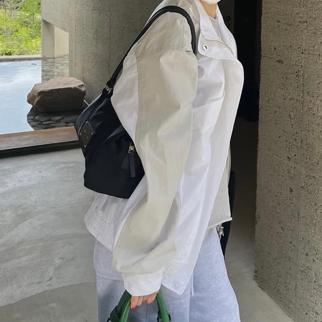 마뗑킴 코팅점퍼 화이트 상품이미지7