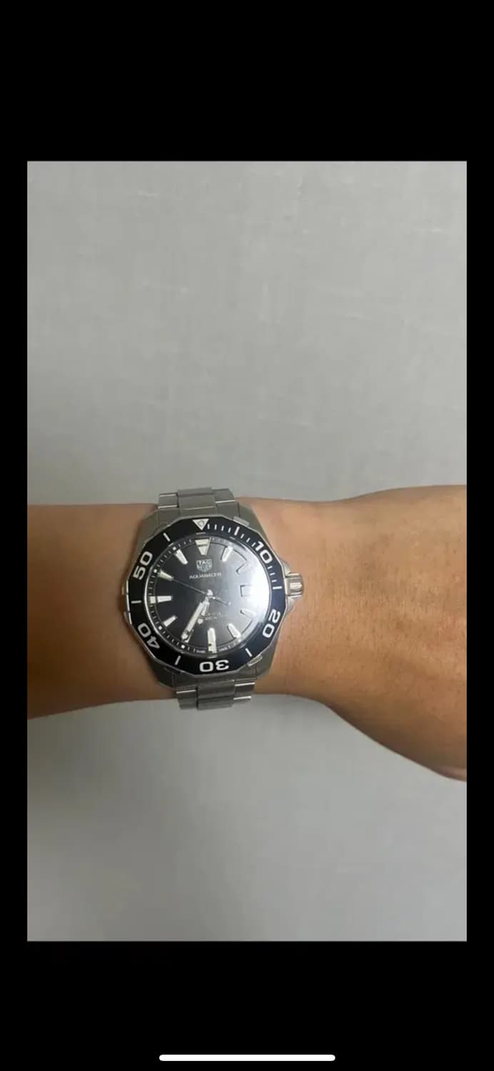 태그호이어 아쿠아레이서 블랙 스틸 시계 쿼츠 풀박스41mm 상품이미지3