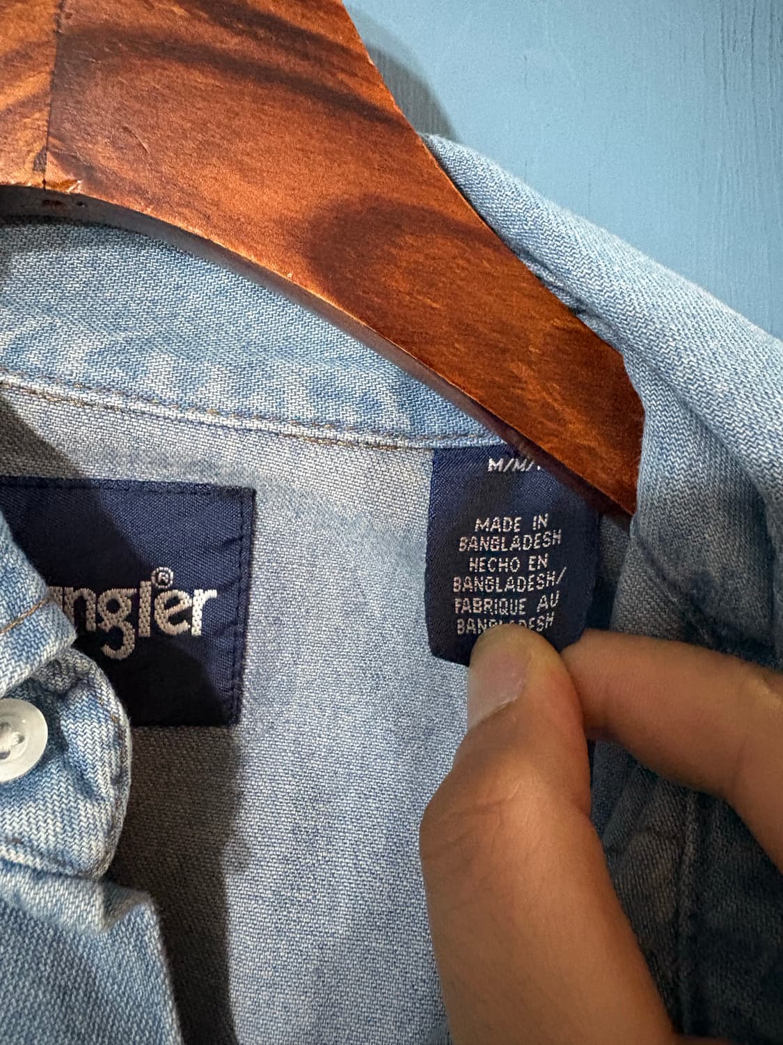 00‘s Wrangler Denim Western Shirt. 상품이미지5