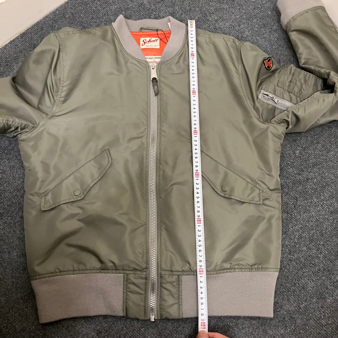 N114 쇼트 아메리칸콜리지 항공점퍼 ma1 상품이미지6