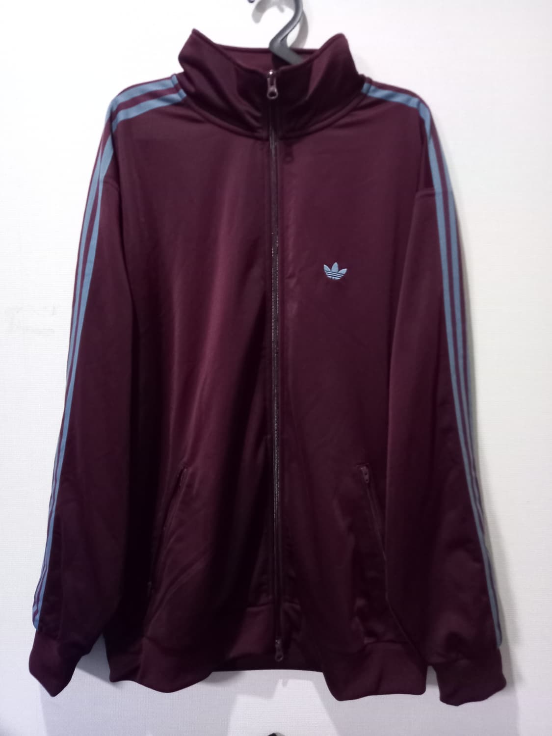 아디다스 BB트랙탑 마룬 와인 버건디 저지 져지집업 95/M 상품이미지1