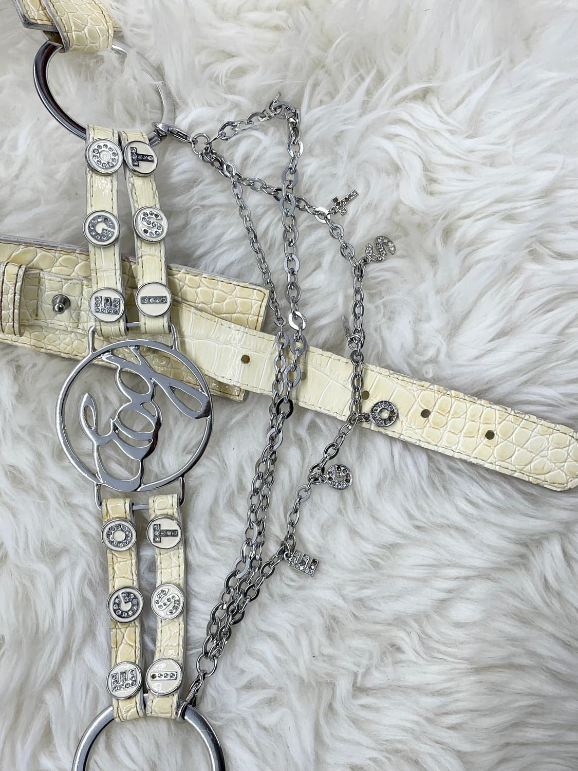 에고이스트 체인 로고 레이어드 버클 벨트*레어 상품이미지7